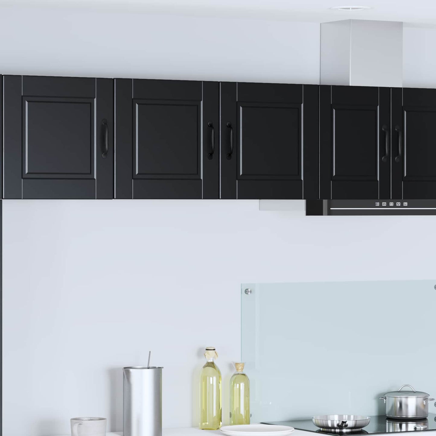 Veggskap PORTO Svart 80 x 31 x 40 cm Konstruert tre