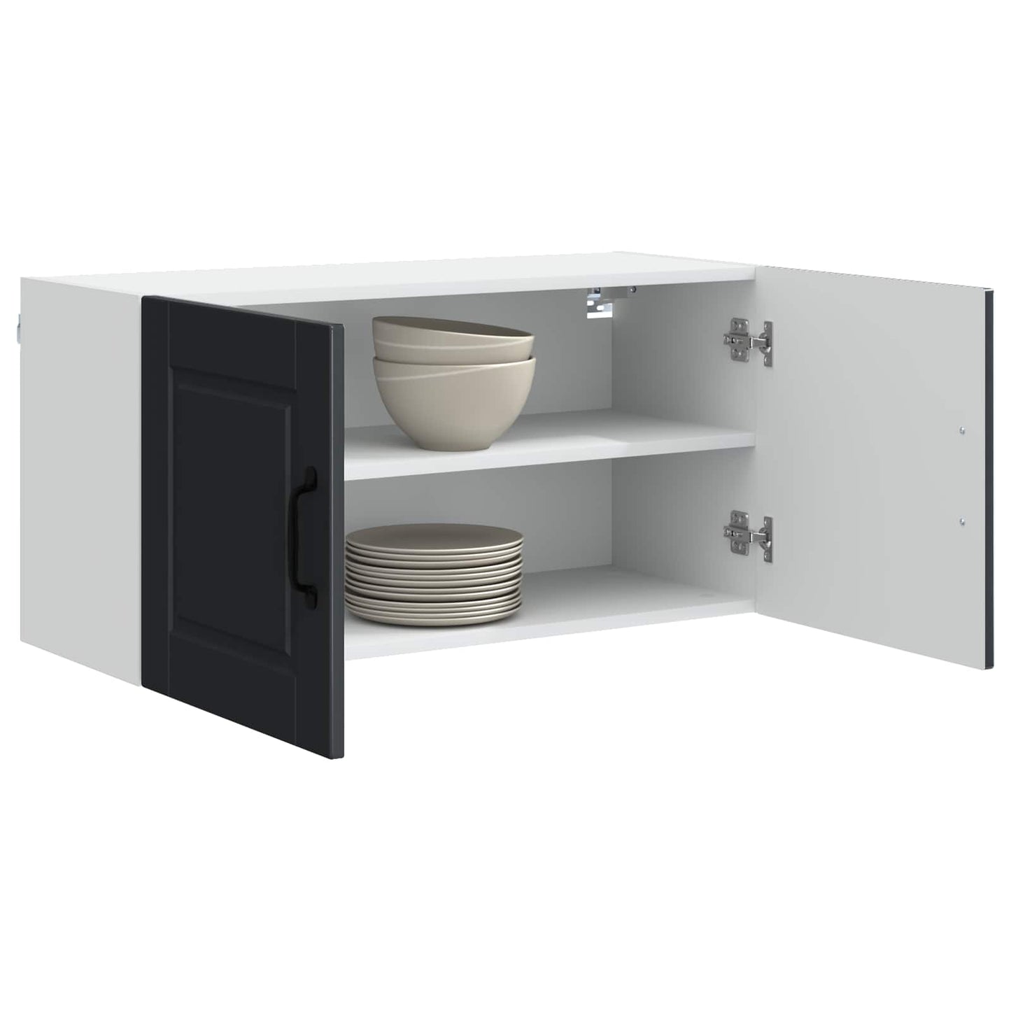 Veggskap PORTO Svart 80 x 31 x 40 cm Konstruert tre