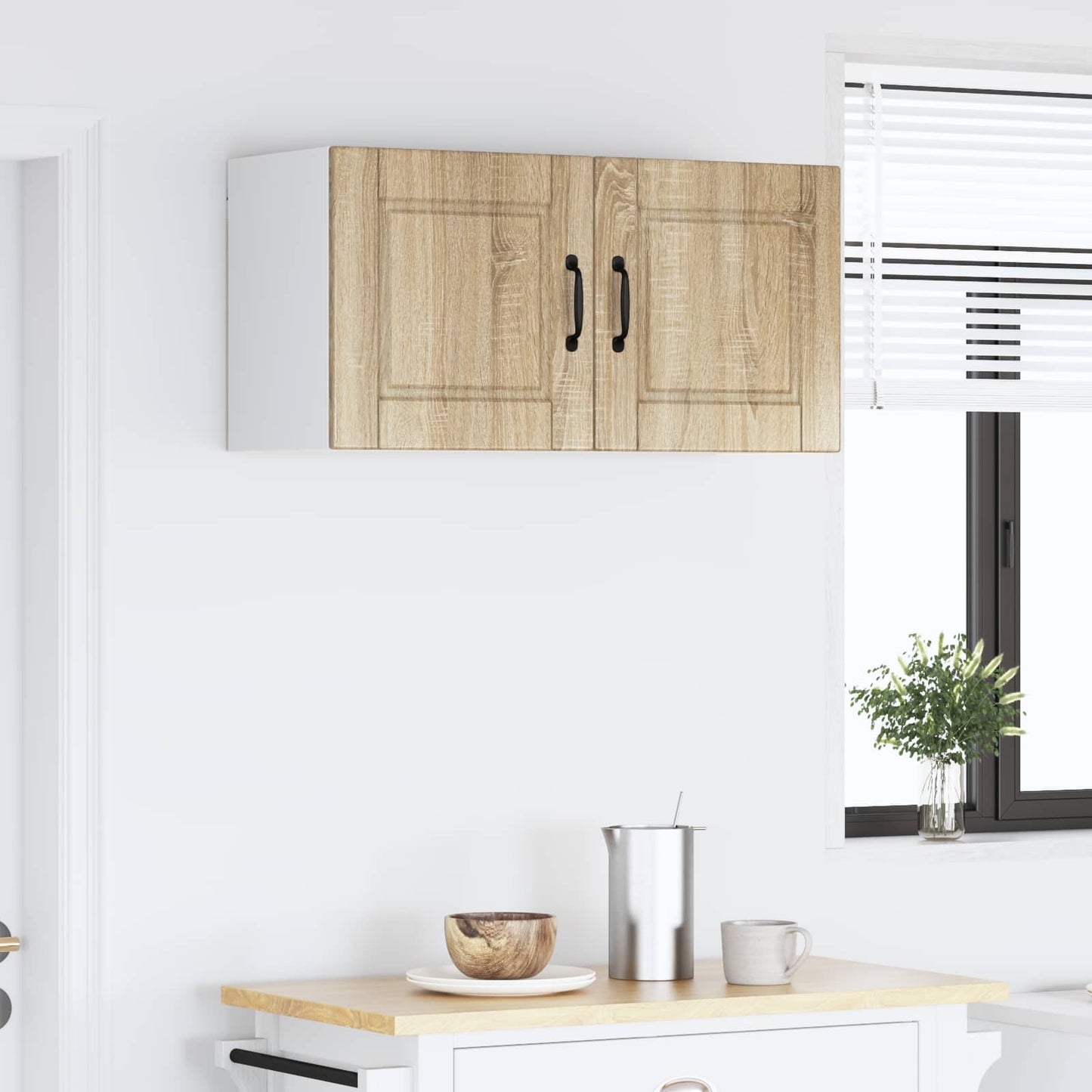 Veggskap PORTO Sonoma eik 80 x 31 x 40 cm Konstruert tre