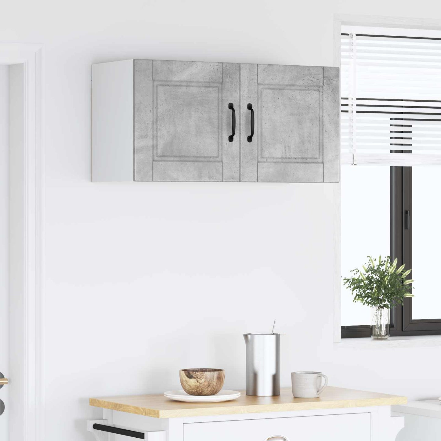Veggskap PORTO Betonggrå 80 x 31 x 40 cm Konstruert tre