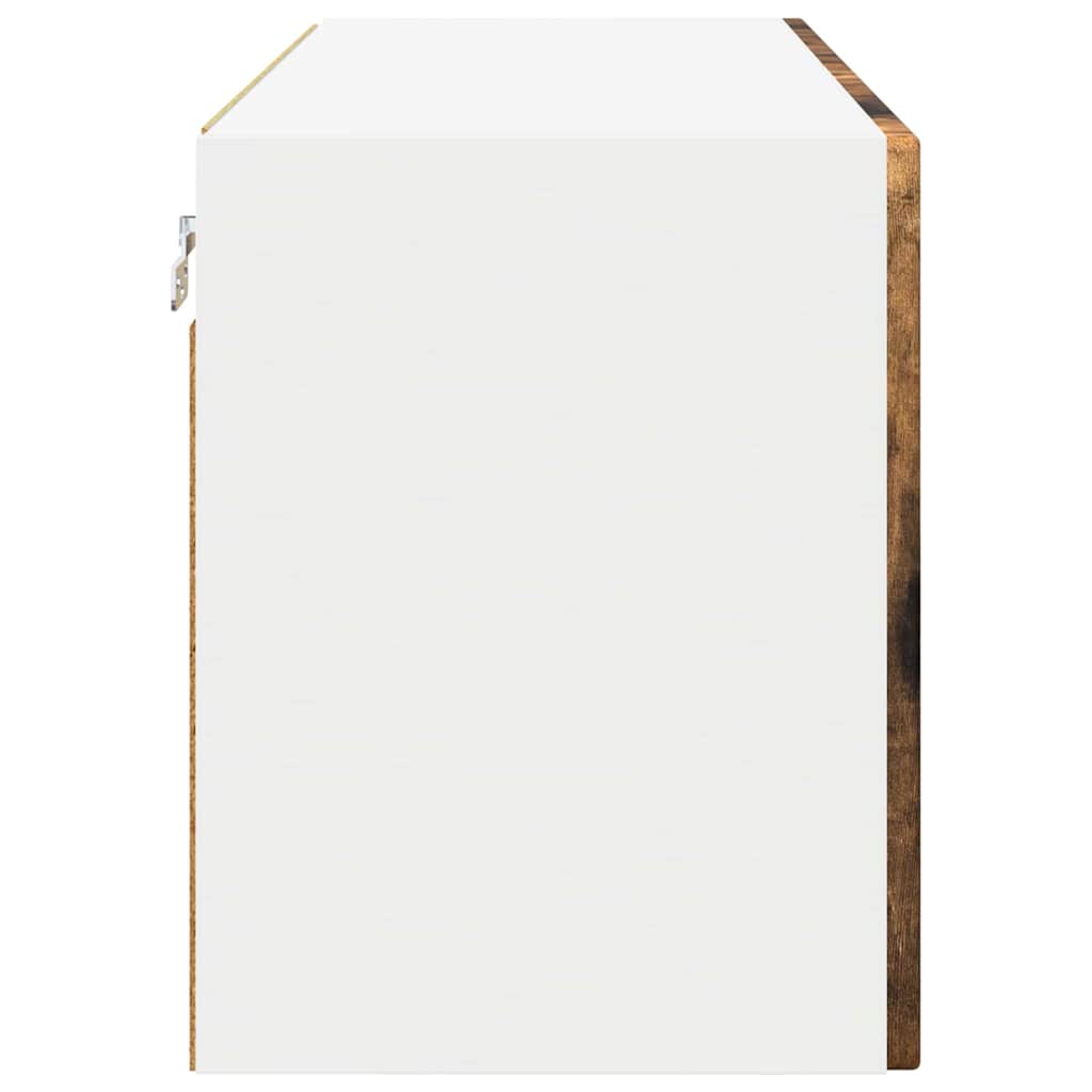 Veggskap PORTO Røkt eik 80 x 31 x 40 cm Konstruert tre