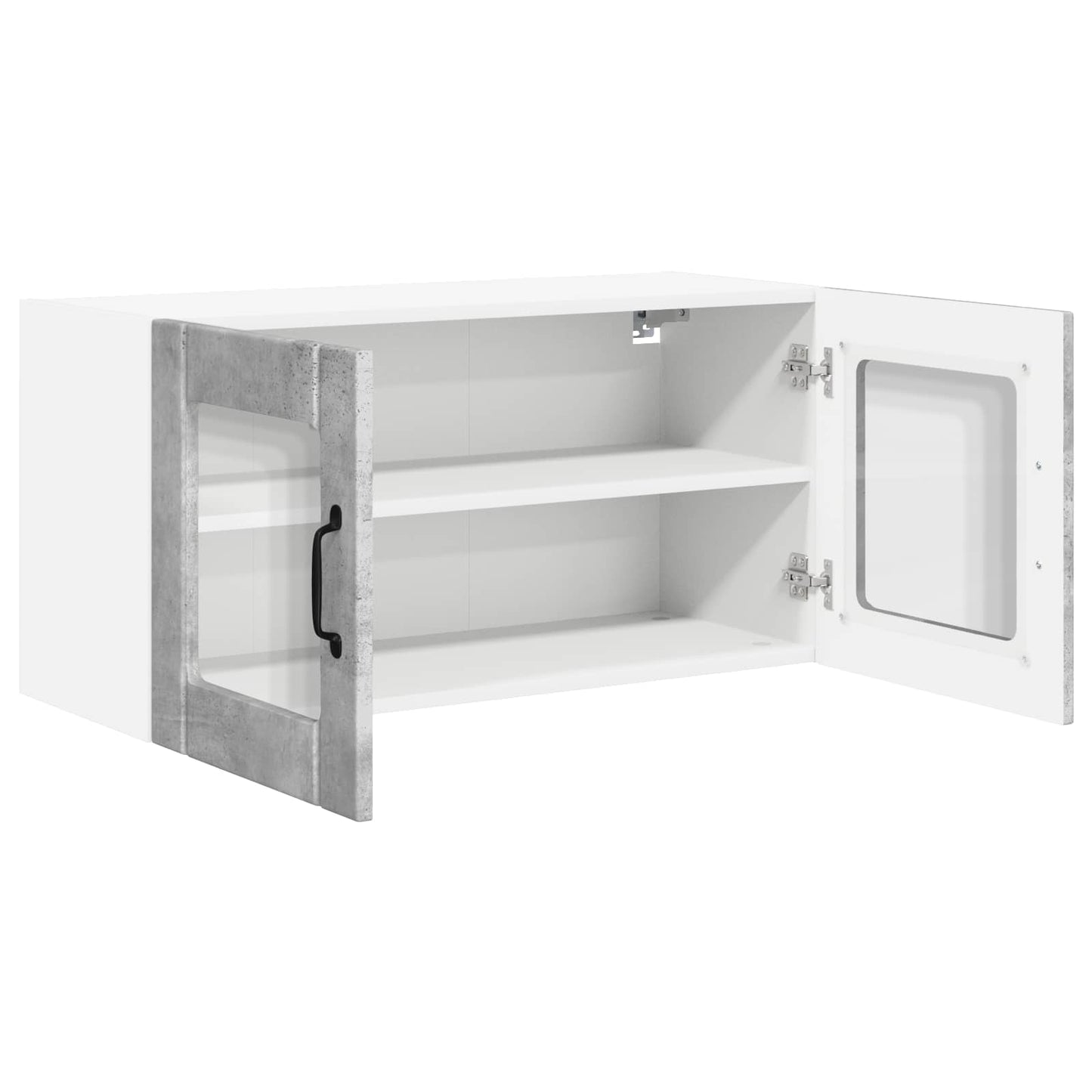 Vegghylle PORTO Betonggrå 80 x 31 x 40 cm Konstruert tre