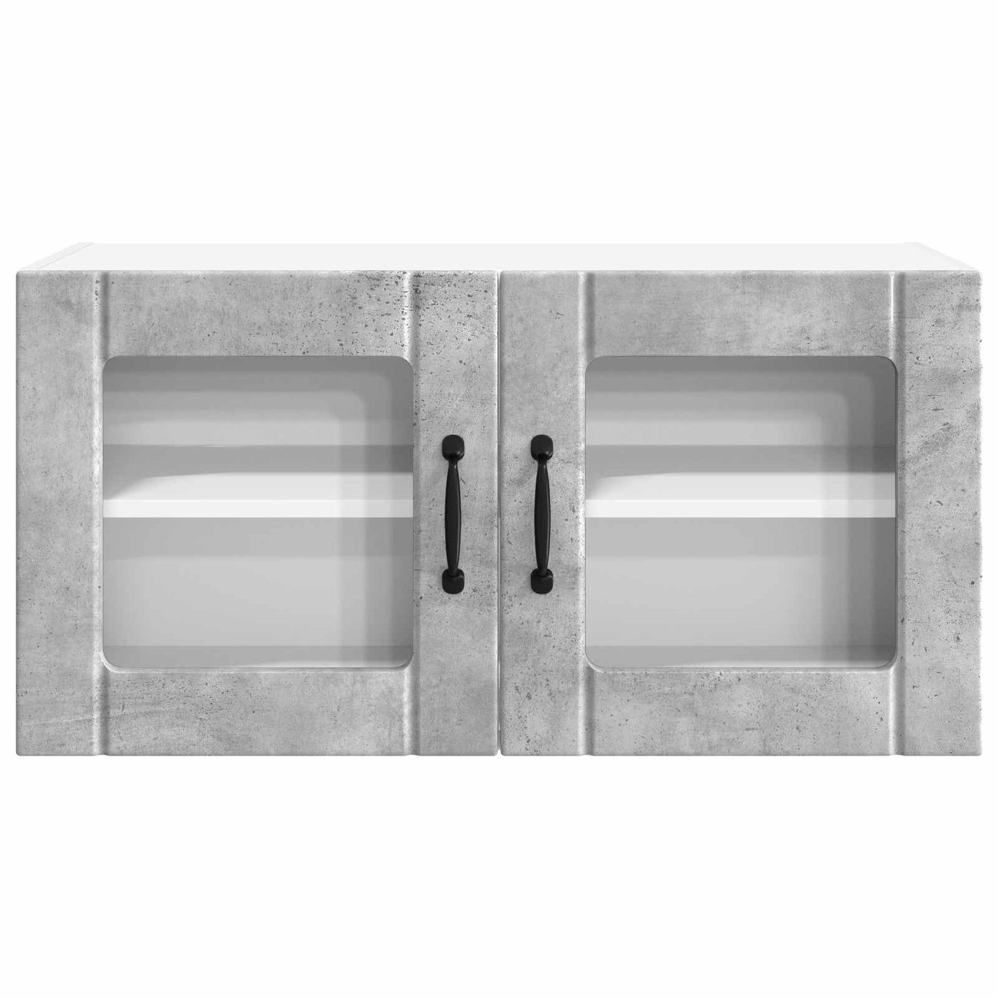 Vegghylle PORTO Betonggrå 80 x 31 x 40 cm Konstruert tre