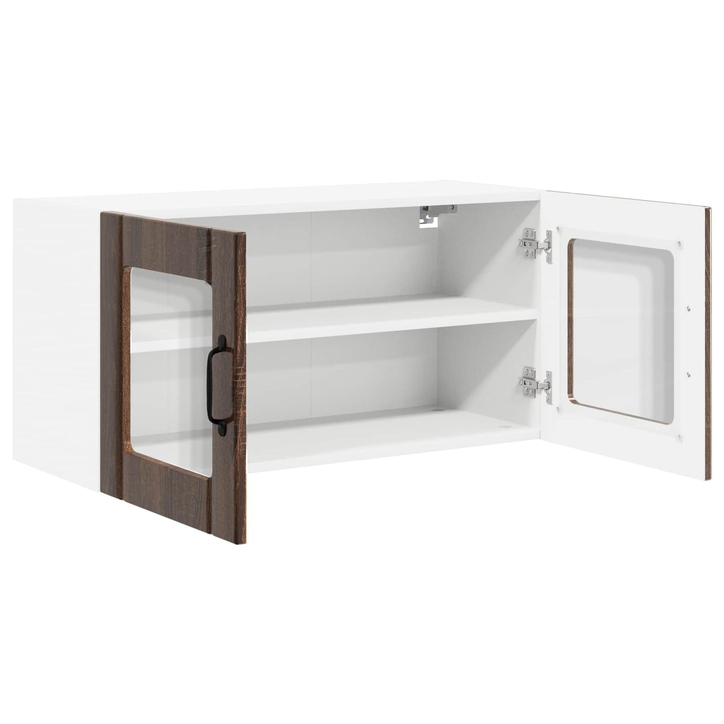 Vegghylle PORTO Brun Eik 80 x 31 x 40 cm Konstruert tre