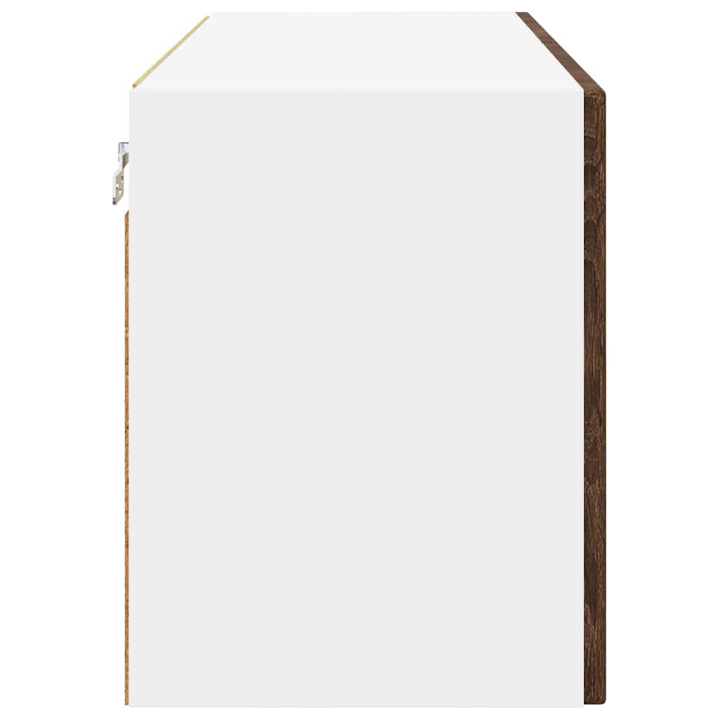 Vegghylle PORTO Brun Eik 80 x 31 x 40 cm Konstruert tre