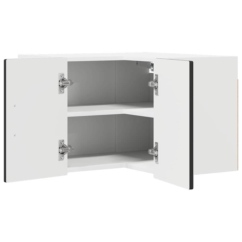 Vegghjørneskap PORTO Svart 57 x 57 x 40 cm Konstruert tre