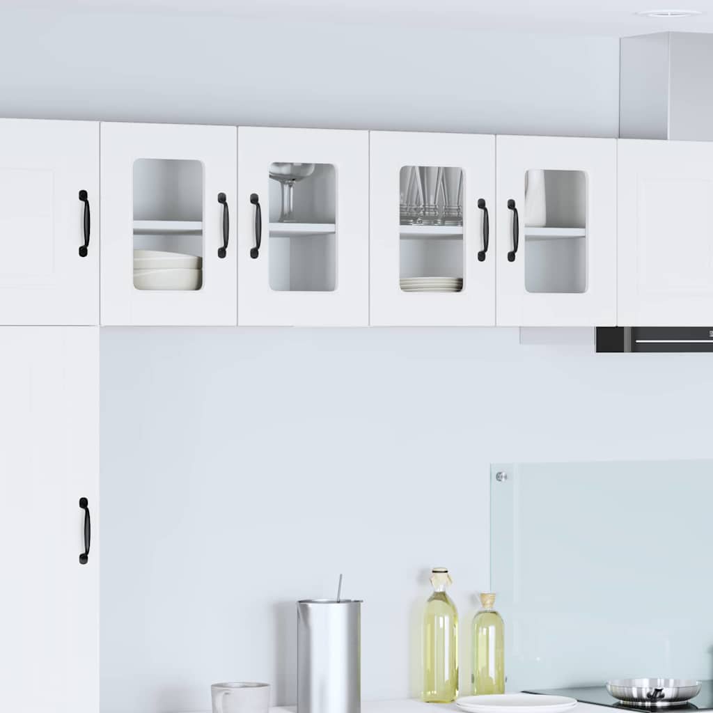 Vegghylle PORTO 2 pcs Hvit 60 x 31 x 40 cm Konstruert tre