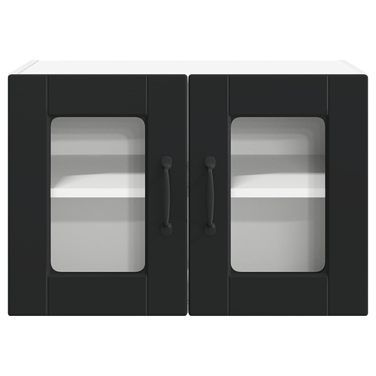 Vegghylle PORTO 2 pcs Svart 60 x 31 x 40 cm Konstruert tre