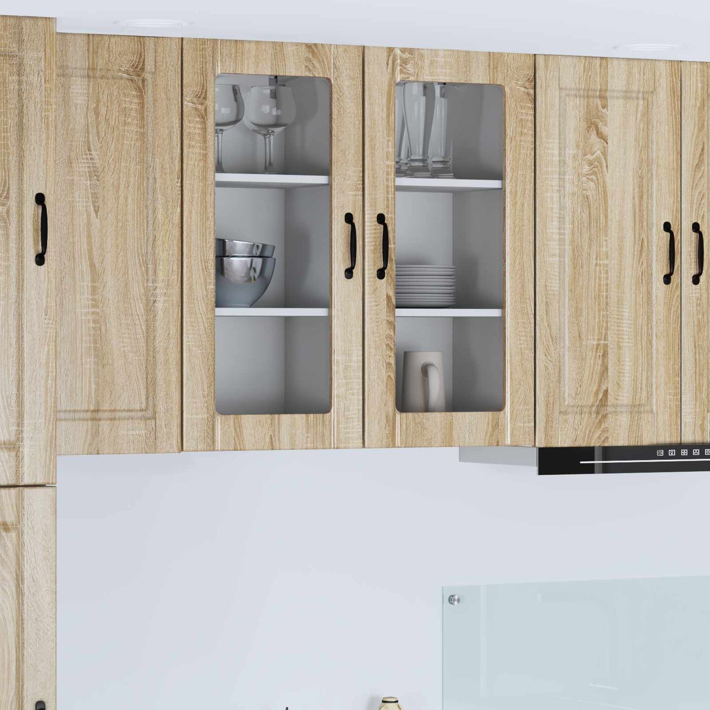 Vegghylle PORTO Sonoma eik 40 x 31 x 80 cm Konstruert tre