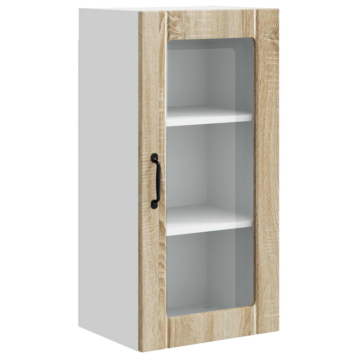 Vegghylle PORTO 2 pcs Sonoma eik 40 x 31 x 80 cm Konstruert tre