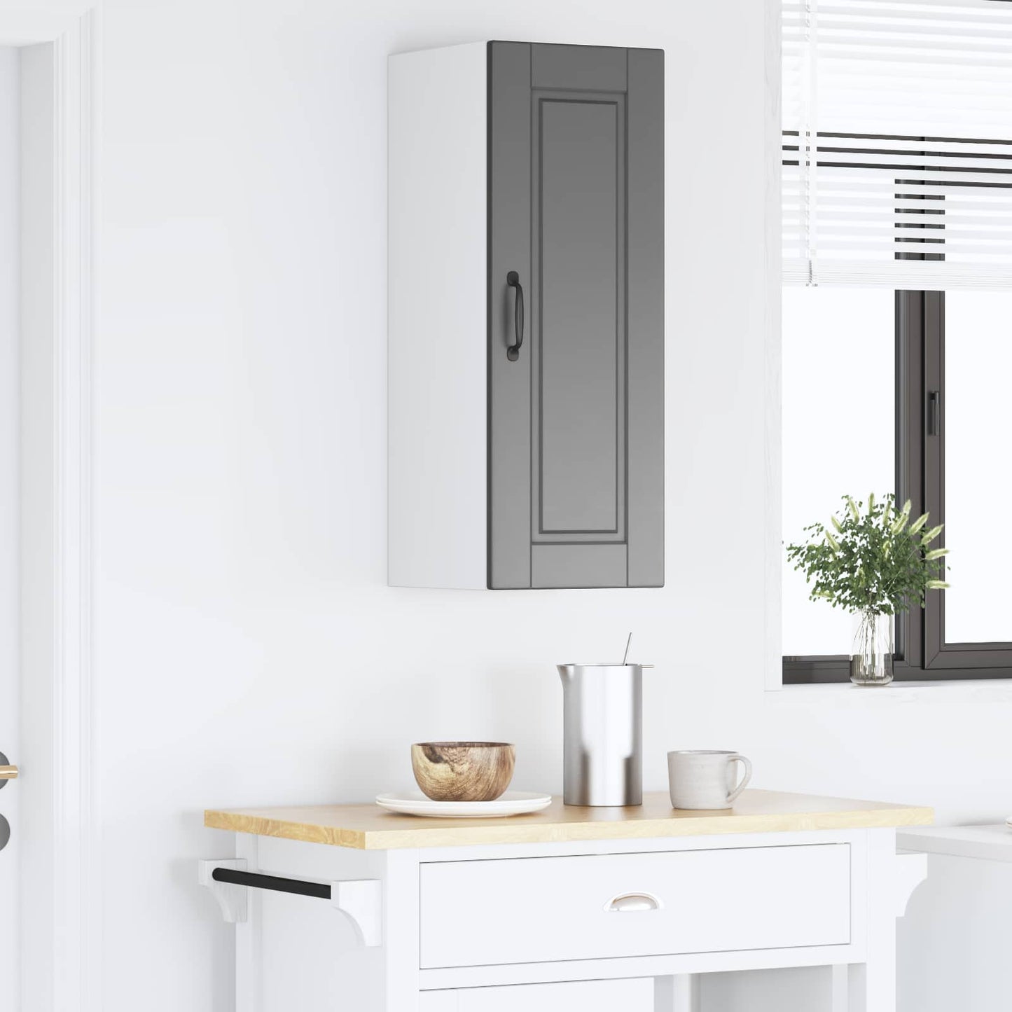 Veggskap PORTO Svart 30 x 31 x 80 cm Konstruert tre
