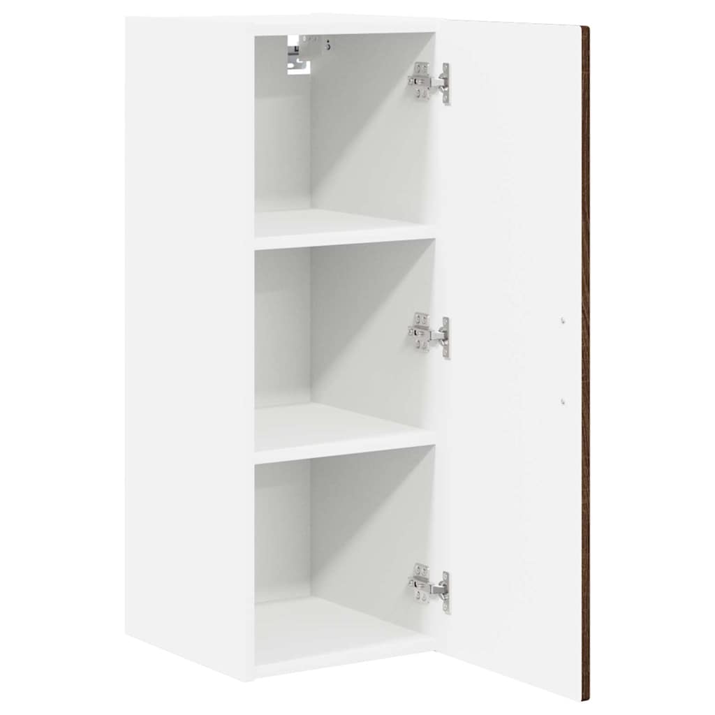 Veggskap PORTO 2 pcs Brun Eik 30 x 31 x 80 cm Konstruert tre