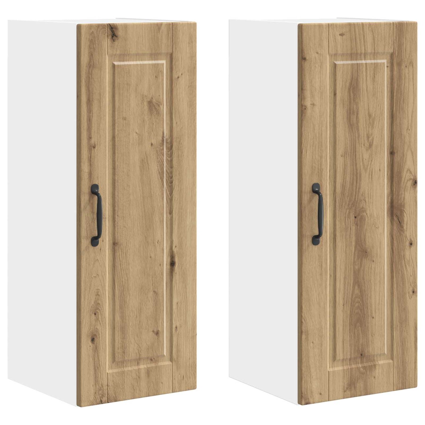 Veggskap PORTO 2 pcs Artisan Eik 30 x 31 x 80 cm Konstruert tre