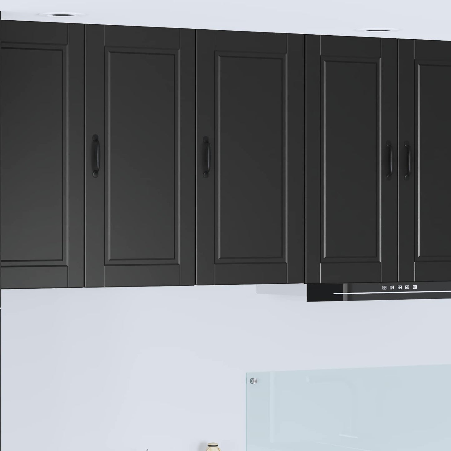 Veggskap PORTO Svart 40 x 31 x 80 cm Konstruert tre