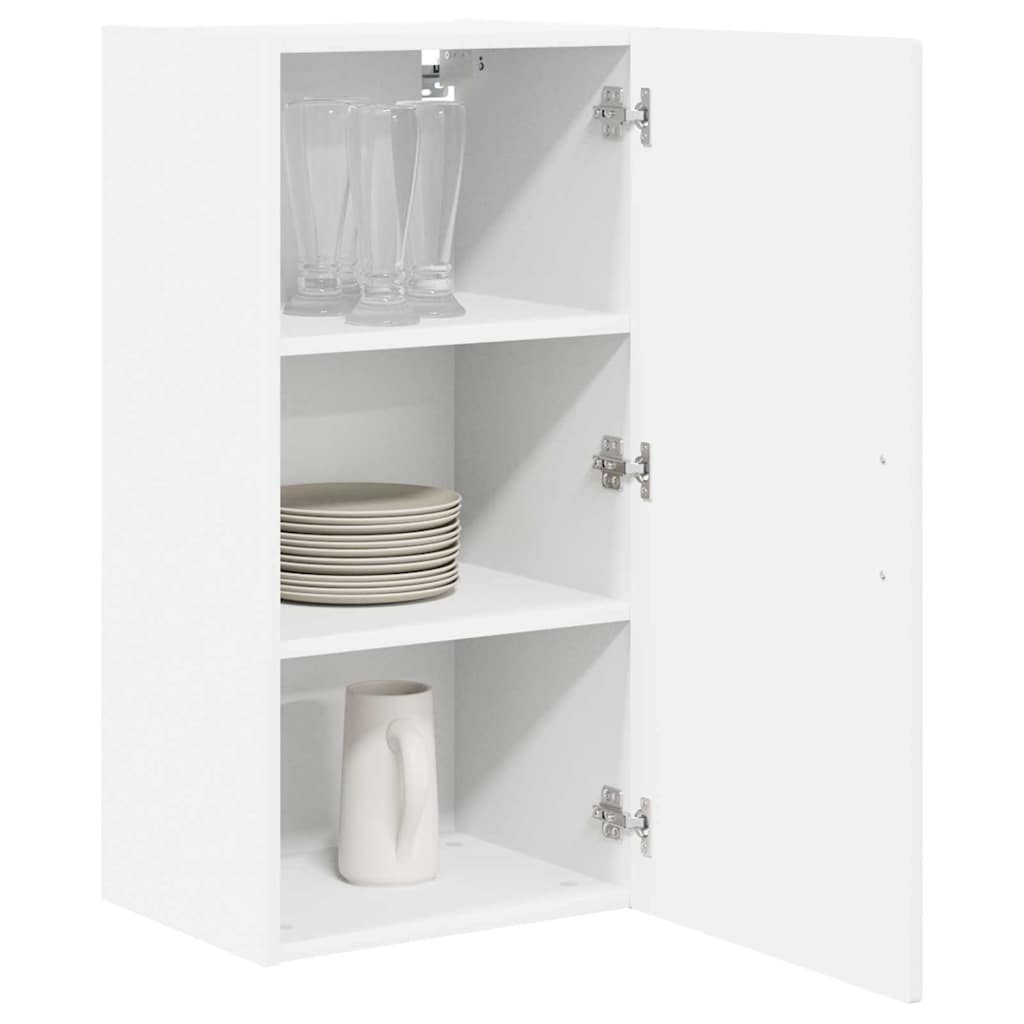Veggskap Høyglanset hvit 40 x 31 x 80 cm Konstruert tre