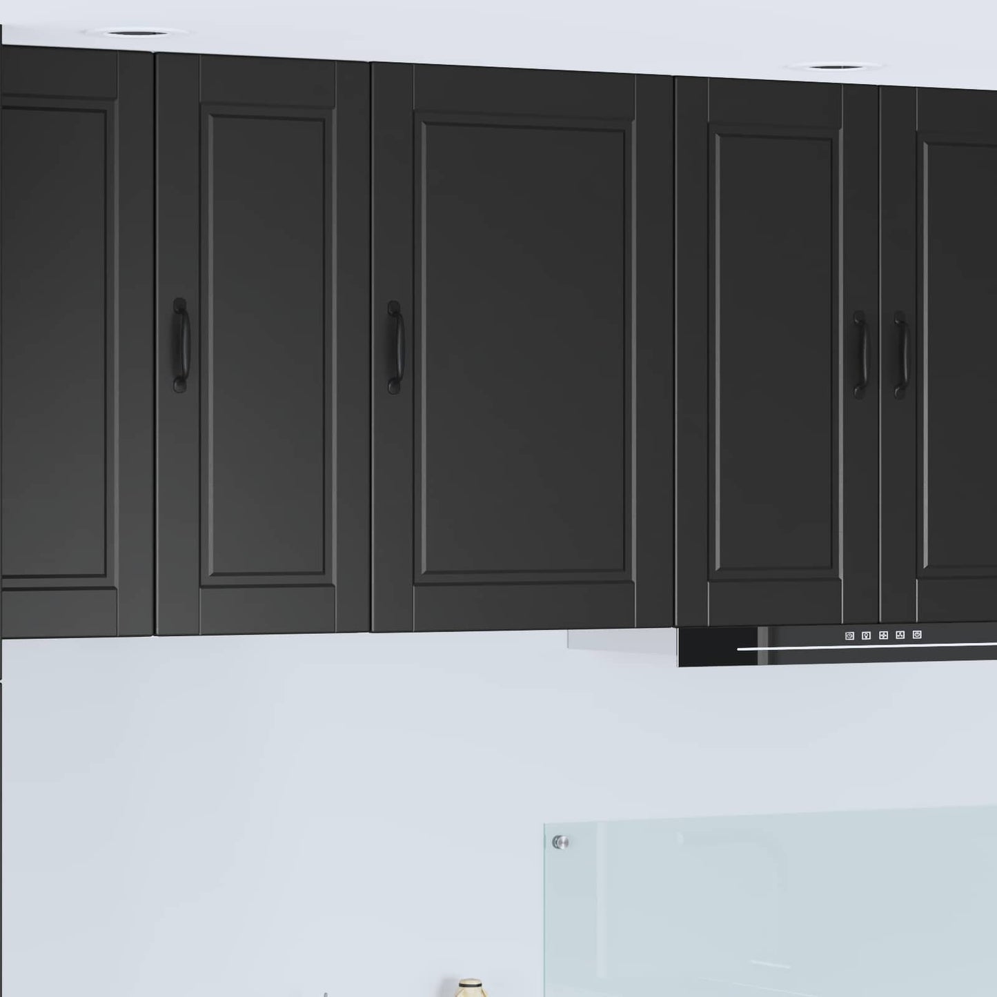 Veggskap PORTO Svart 50 x 31 x 80 cm Konstruert tre