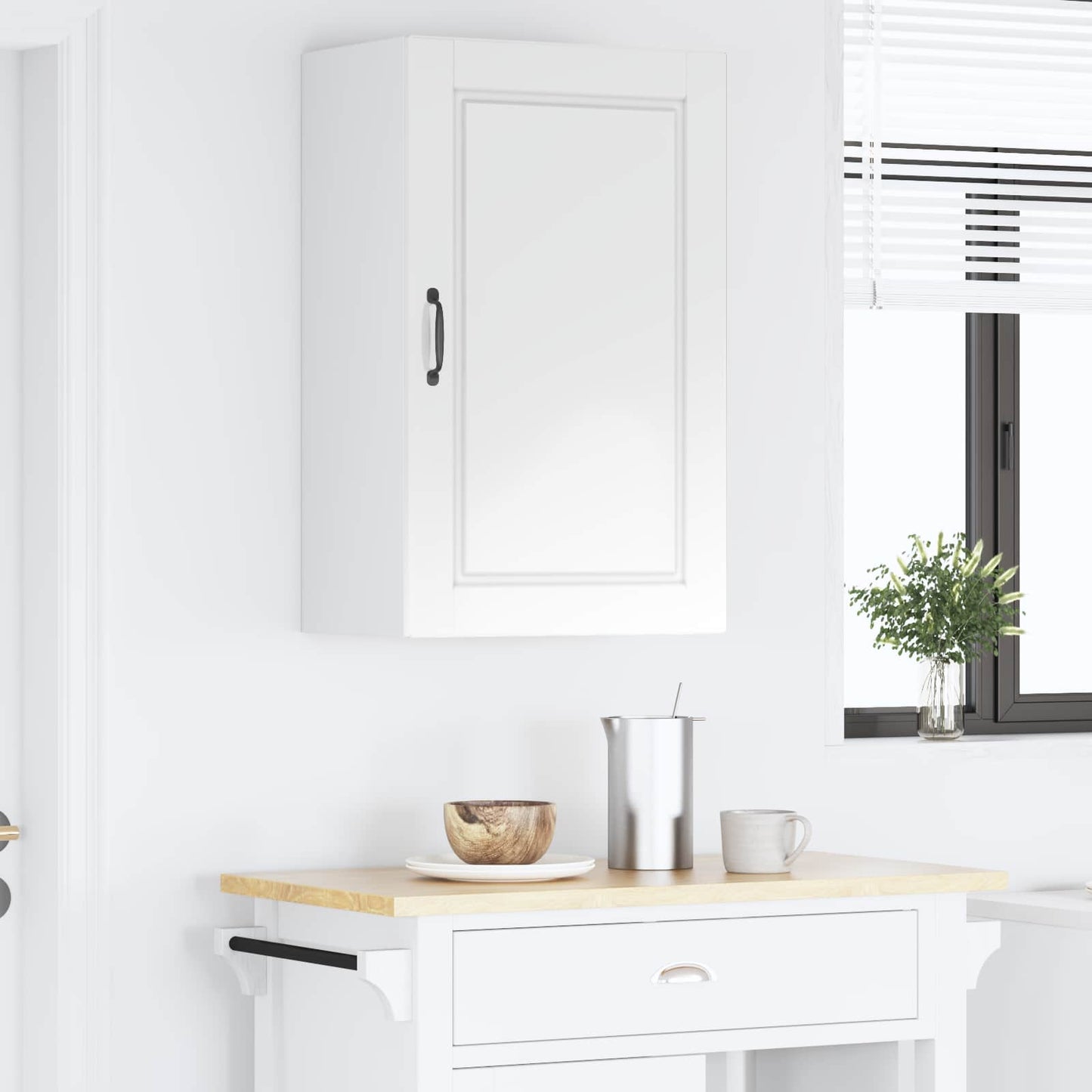 Veggskap PORTO Høyglanset hvit 50 x 31 x 80 cm Konstruert tre