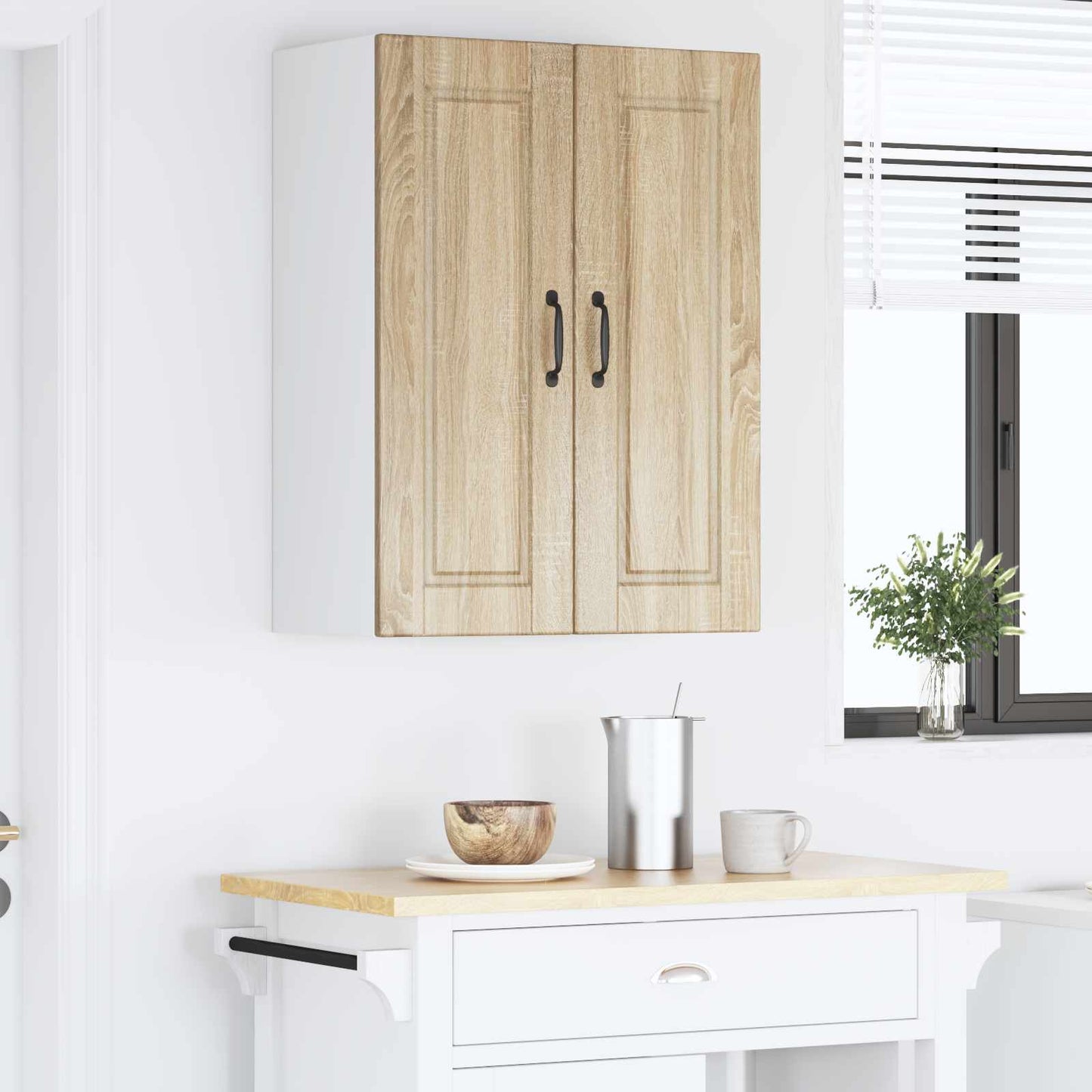 Veggskap PORTO Sonoma eik 60 x 31 x 80 cm Konstruert tre