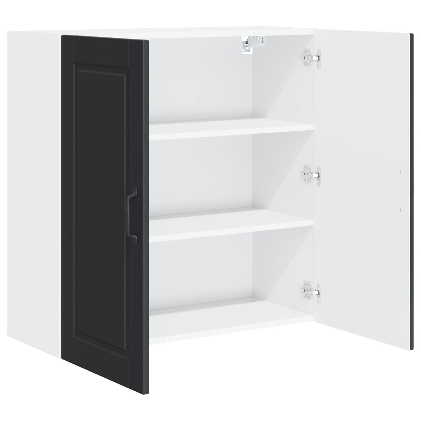 Veggskap PORTO Svart 80 x 31 x 80 cm Konstruert tre