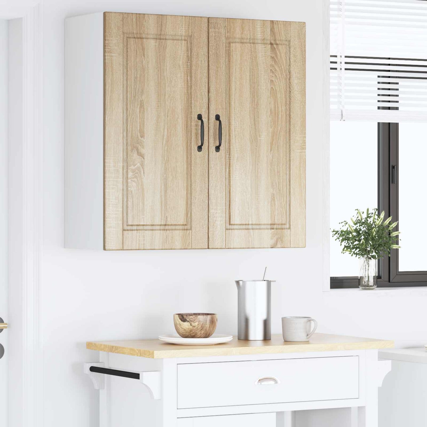 Veggskap PORTO Sonoma eik 80 x 31 x 80 cm Konstruert tre
