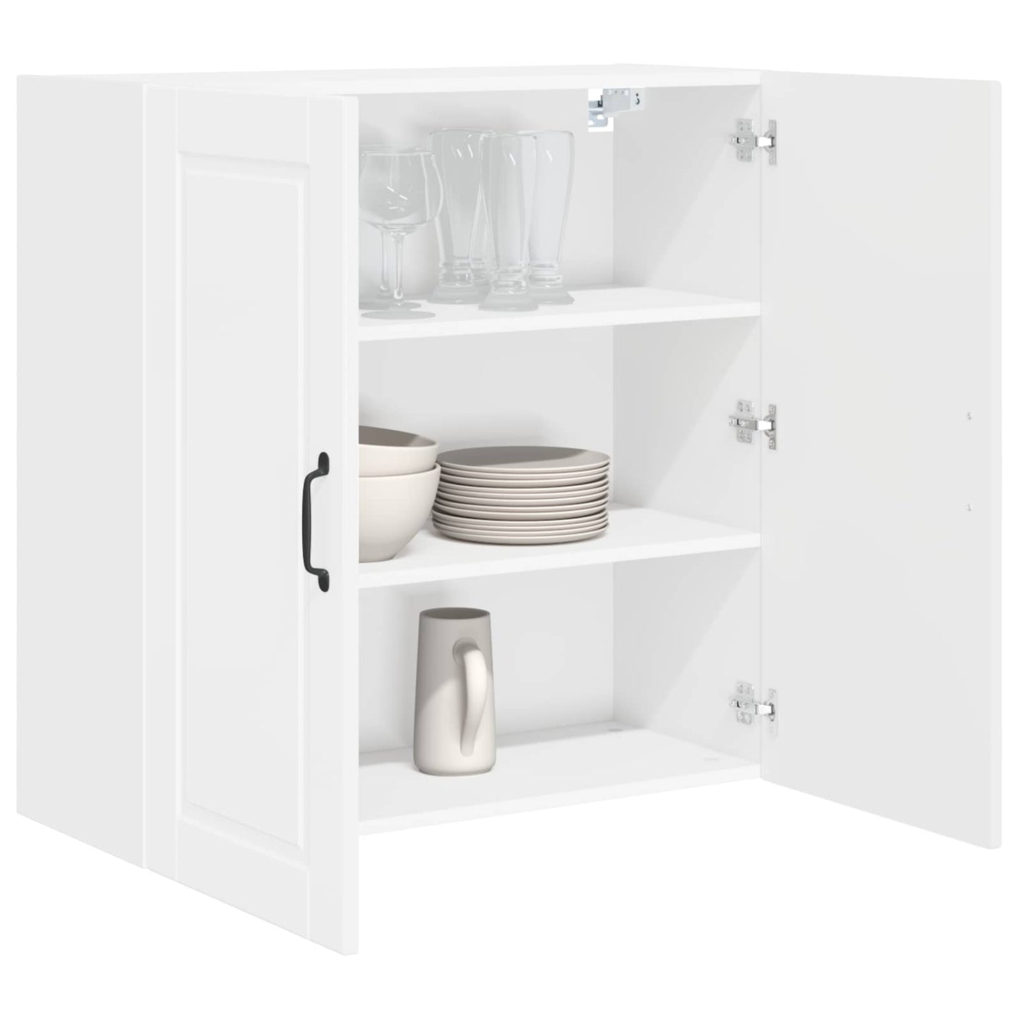 Veggskap PORTO Høyglanset hvit 80 x 31 x 80 cm Konstruert tre