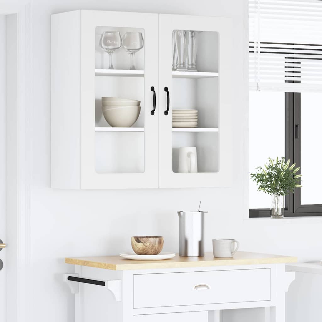 Vegghylle PORTO Hvit 80 x 31 x 80 cm Konstruert tre