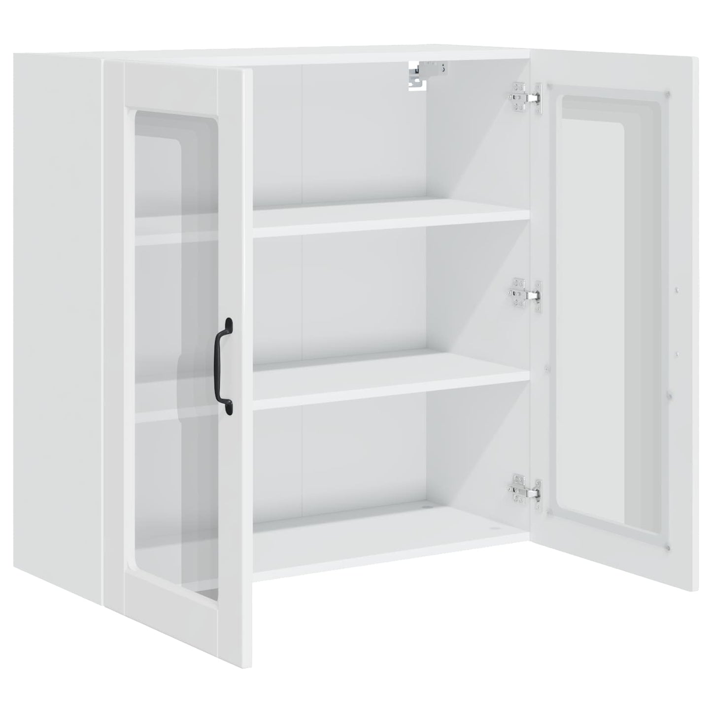 Vegghylle PORTO Høyglanset hvit 80 x 31 x 80 cm Konstruert tre