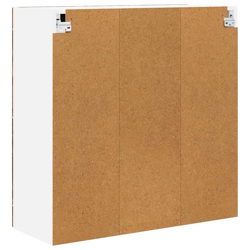 Vegghylle PORTO Røkt eik 80 x 31 x 80 cm Konstruert tre