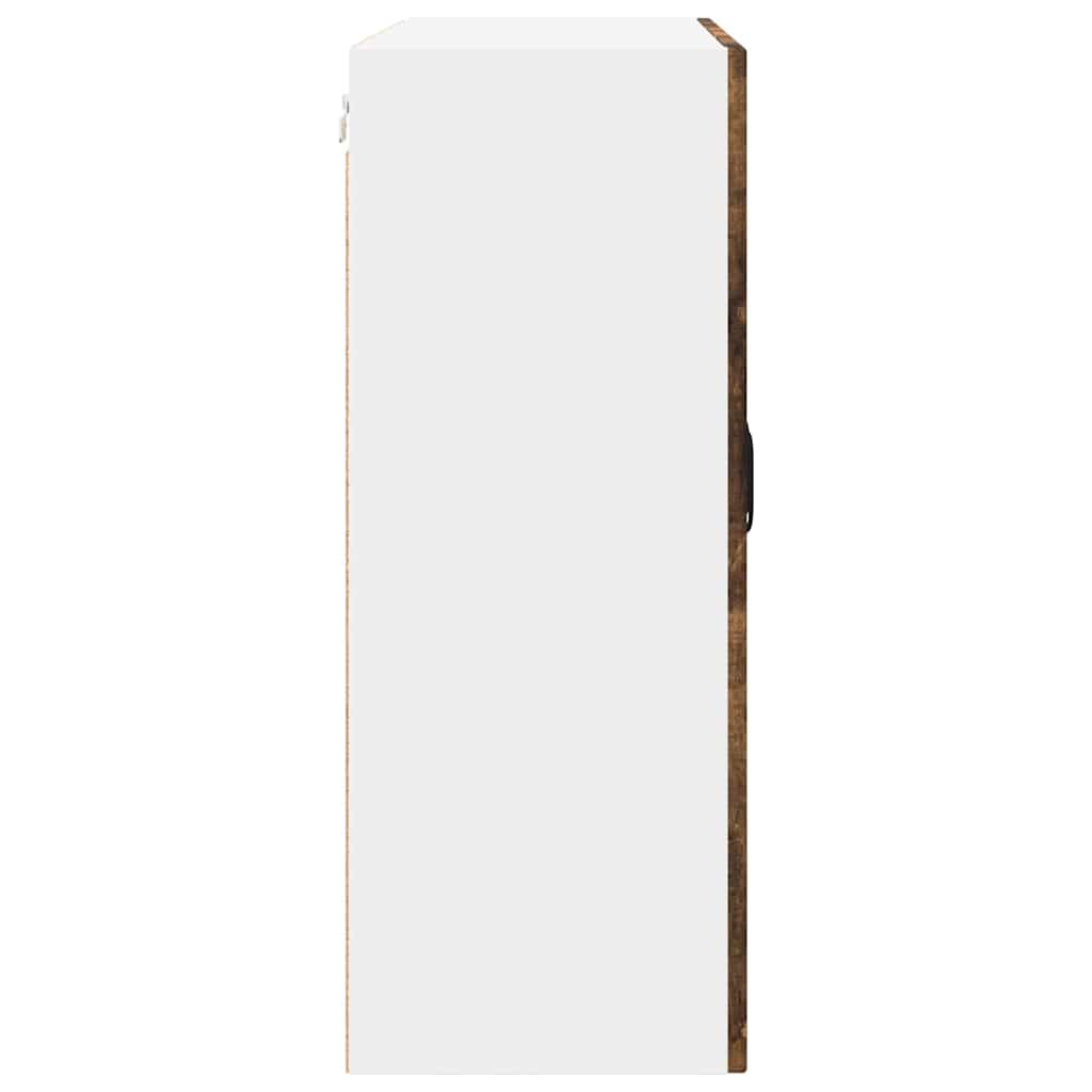 Vegghylle PORTO Røkt eik 80 x 31 x 80 cm Konstruert tre