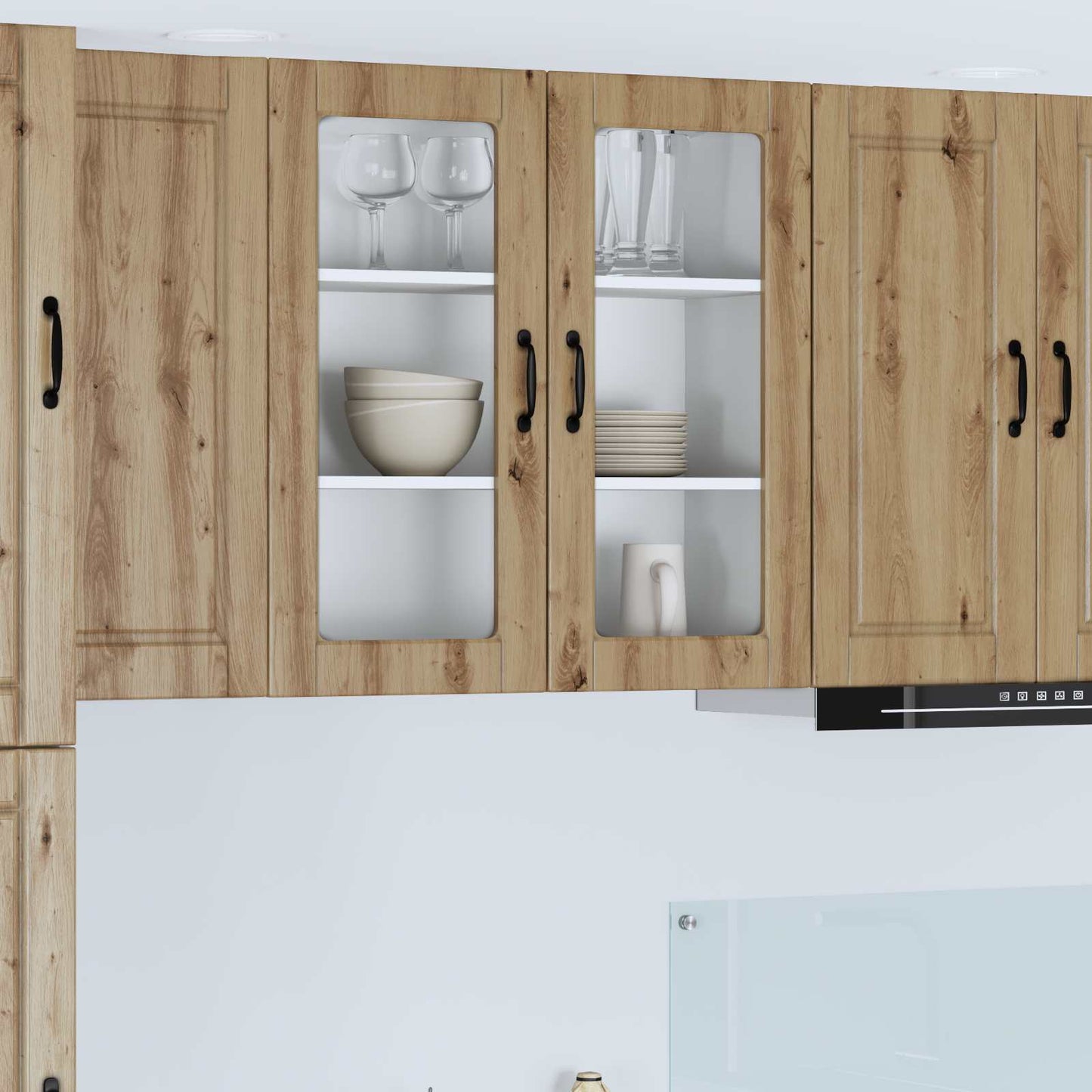 Vegghylle PORTO Artisan Eik 80 x 31 x 80 cm Konstruert tre