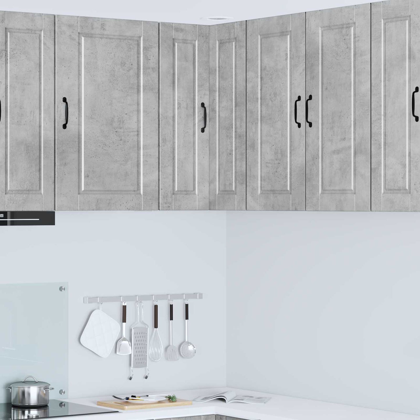 Vegghjørneskap PORTO Betonggrå 57 x 57 x 80 cm Konstruert tre