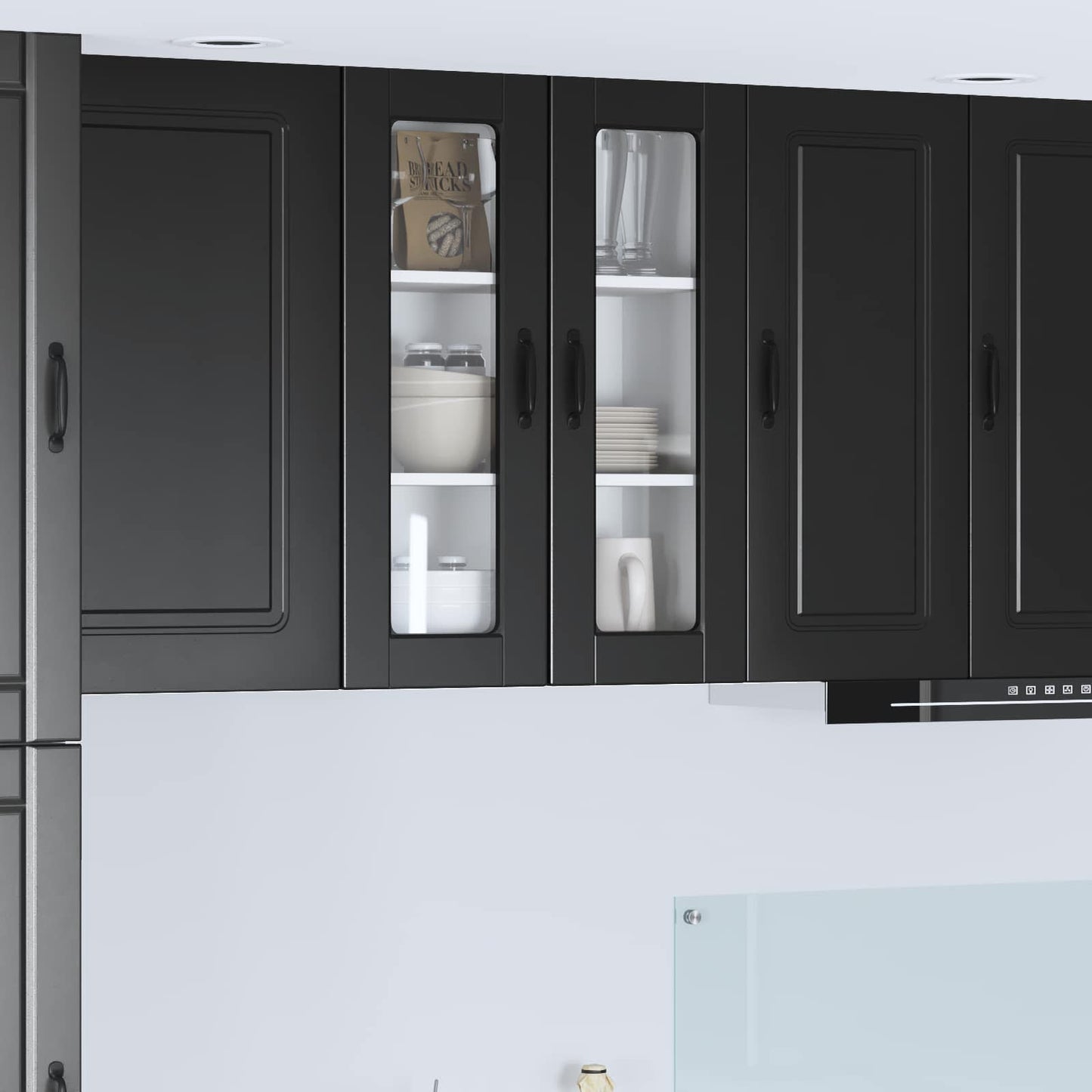 Vegghylle PORTO Svart 60 x 31 x 80 cm Konstruert tre