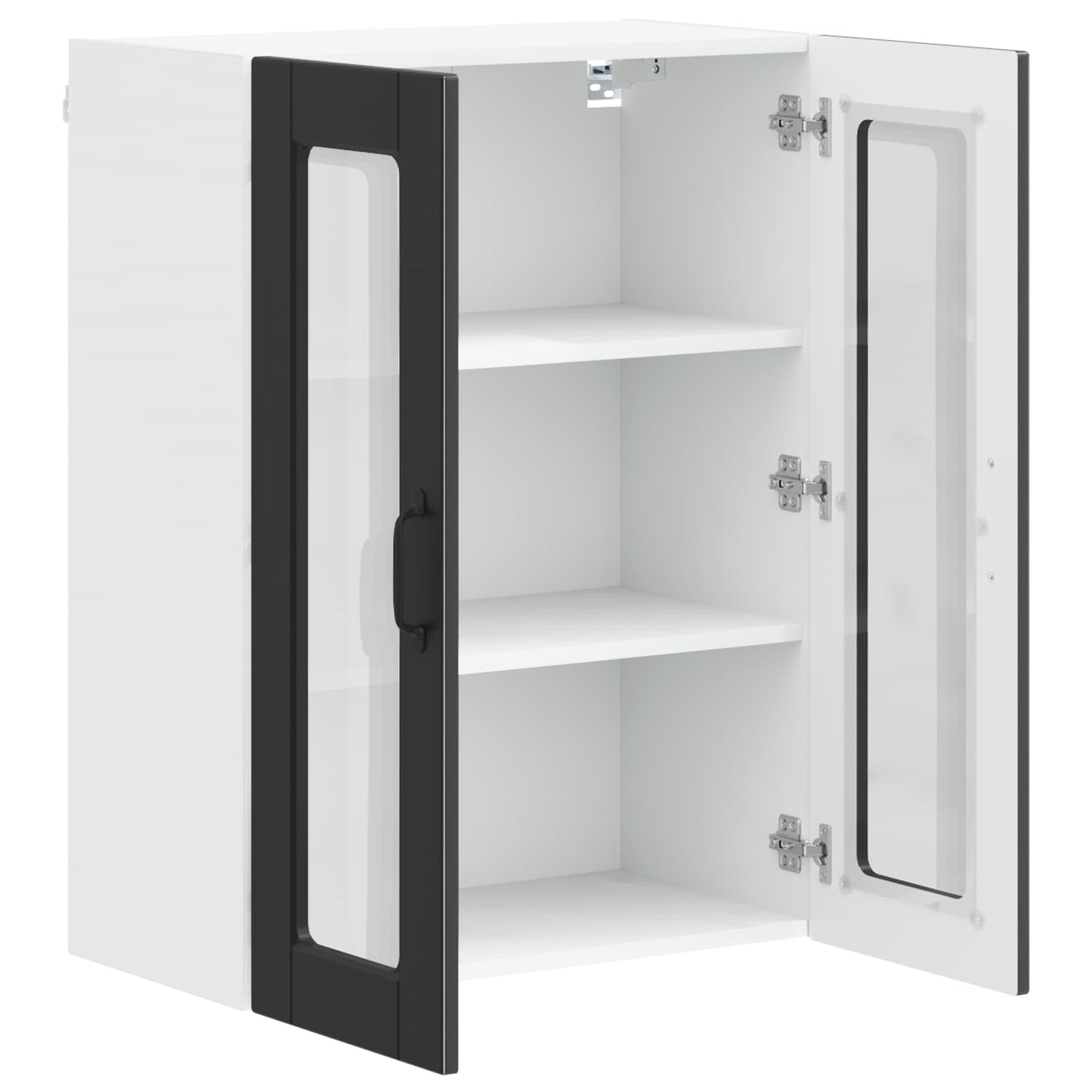 Vegghylle PORTO Svart 60 x 31 x 80 cm Konstruert tre