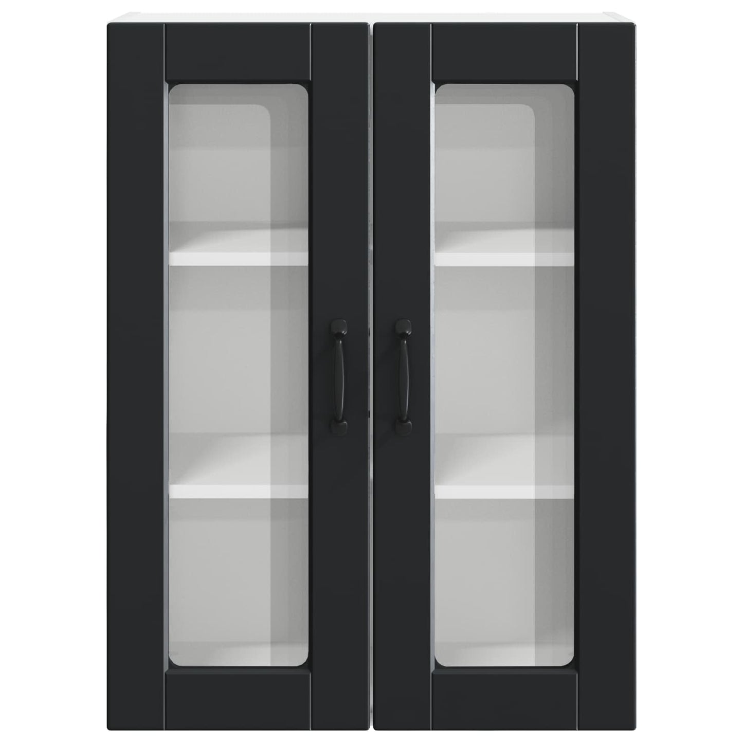 Vegghylle PORTO Svart 60 x 31 x 80 cm Konstruert tre
