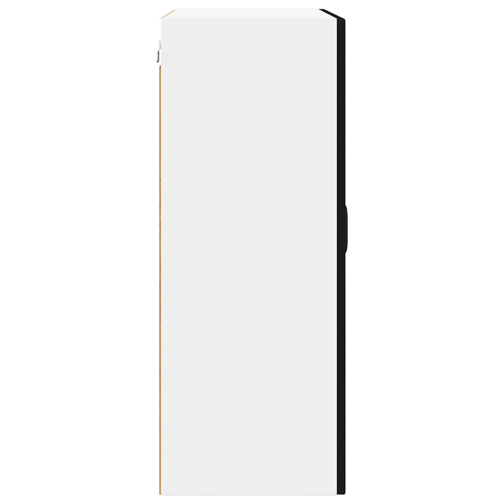 Vegghylle PORTO Svart 60 x 31 x 80 cm Konstruert tre