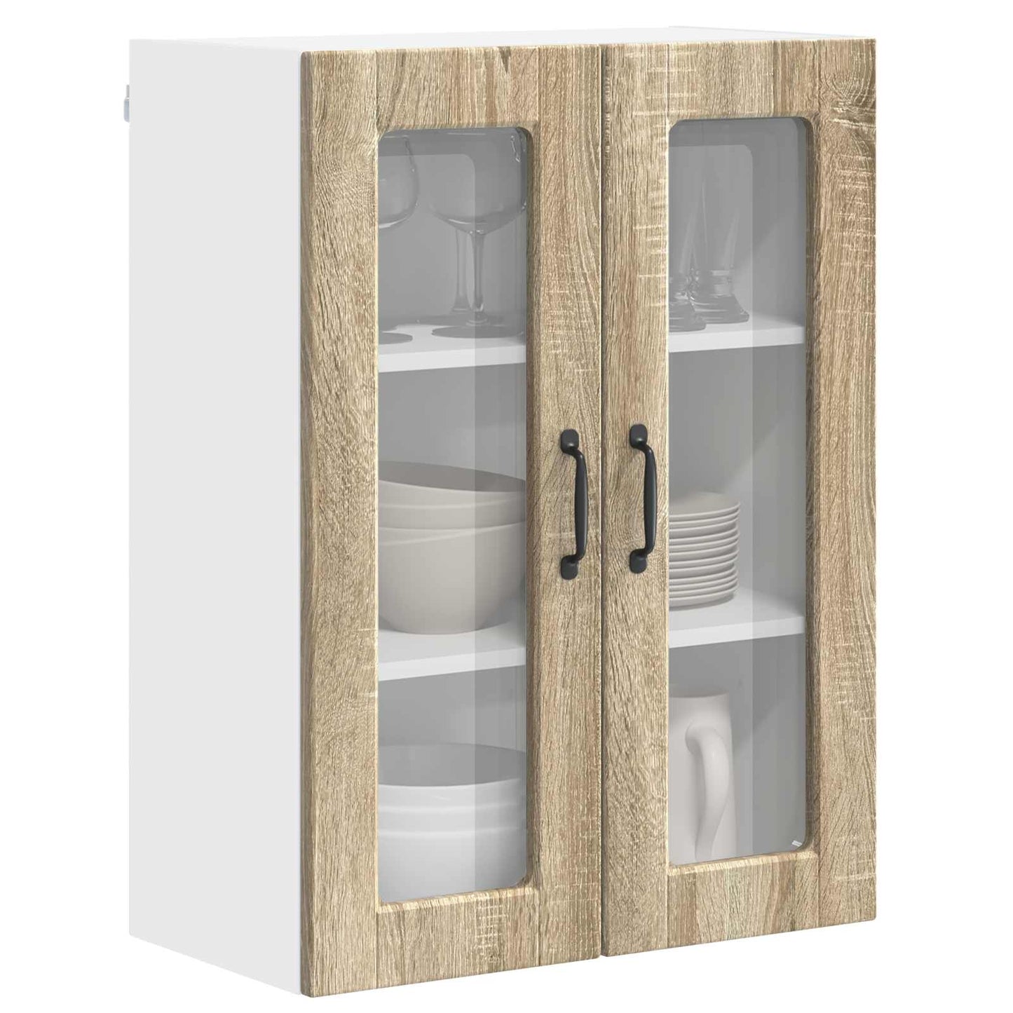 Vegghylle PORTO Sonoma eik 60 x 31 x 80 cm Konstruert tre