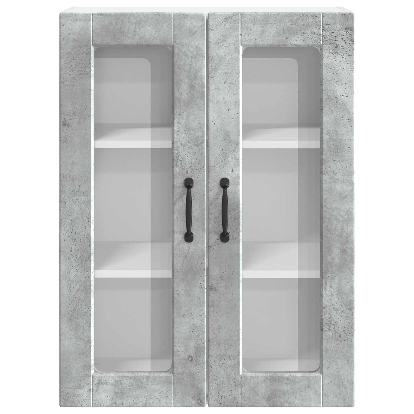 Vegghylle PORTO Betonggrå 60 x 31 x 80 cm Konstruert tre