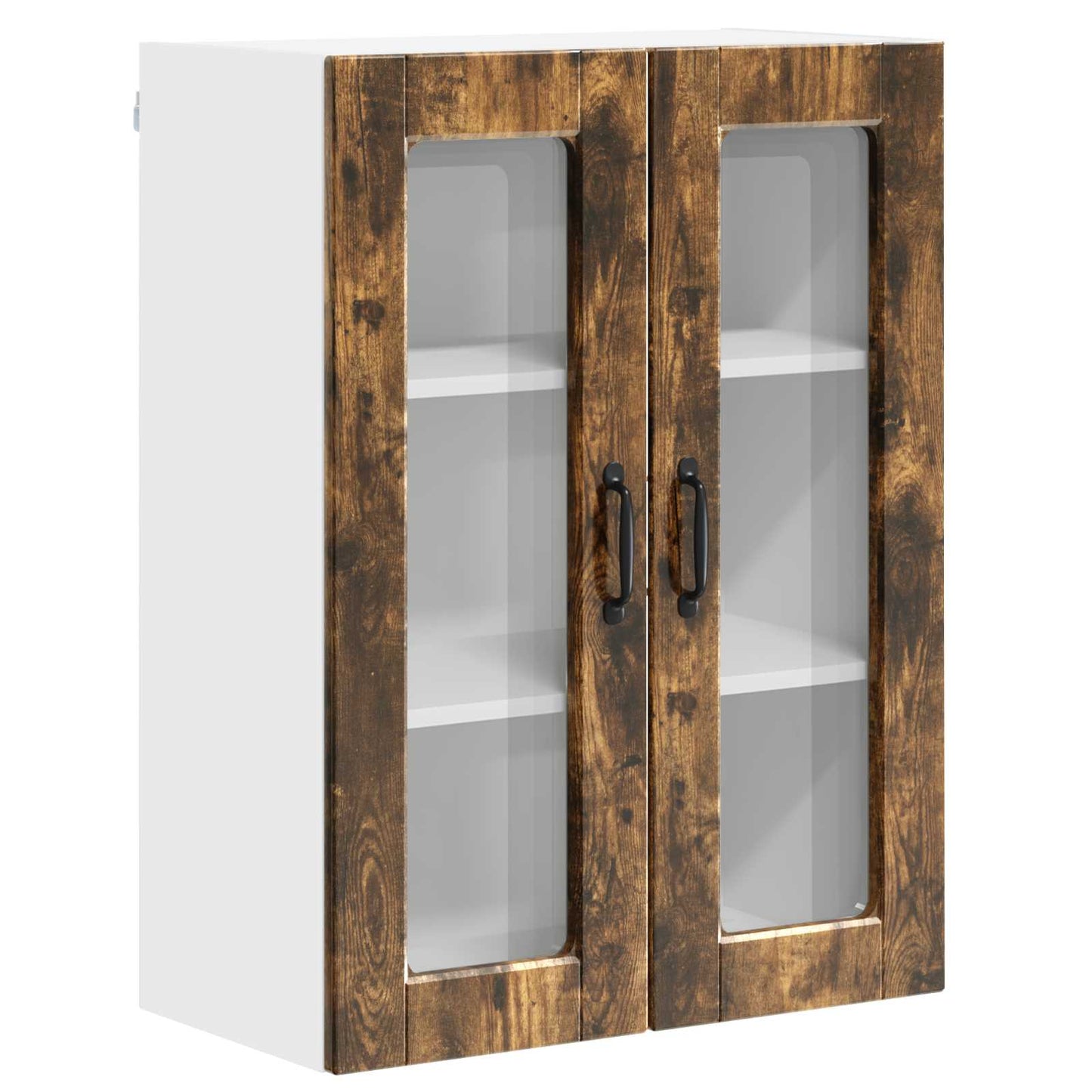Vegghylle PORTO Røkt eik 60 x 31 x 80 cm Konstruert tre