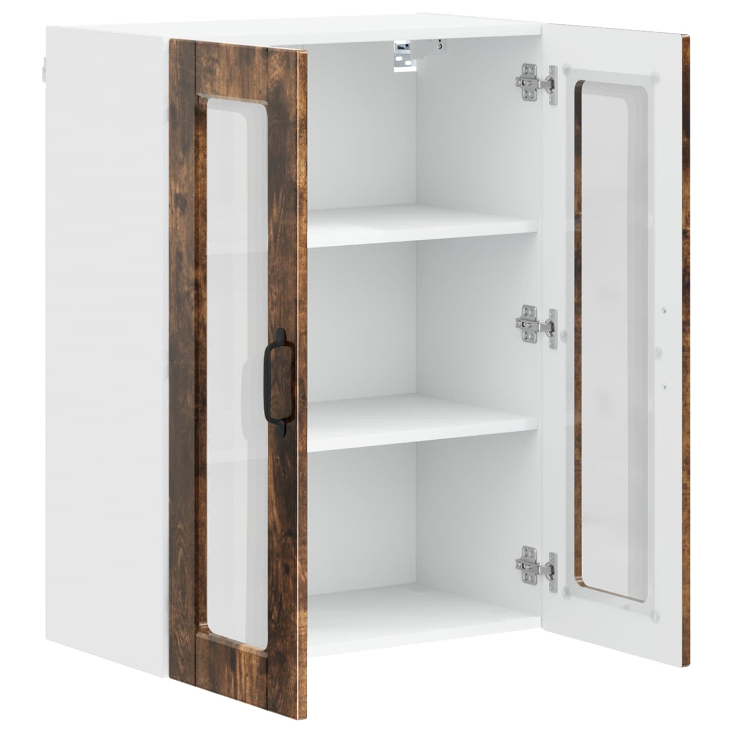 Vegghylle PORTO Røkt eik 60 x 31 x 80 cm Konstruert tre