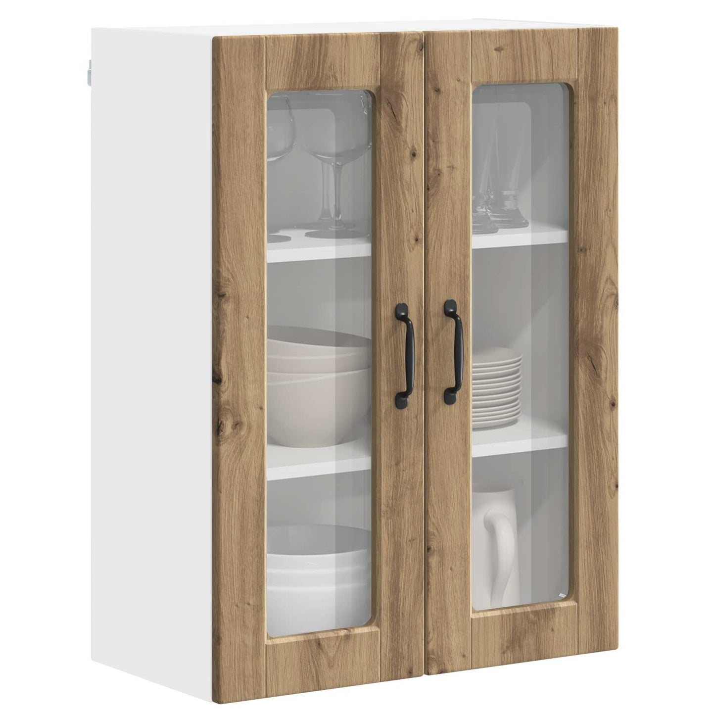 Vegghylle PORTO Artisan Eik 60 x 31 x 80 cm Konstruert tre