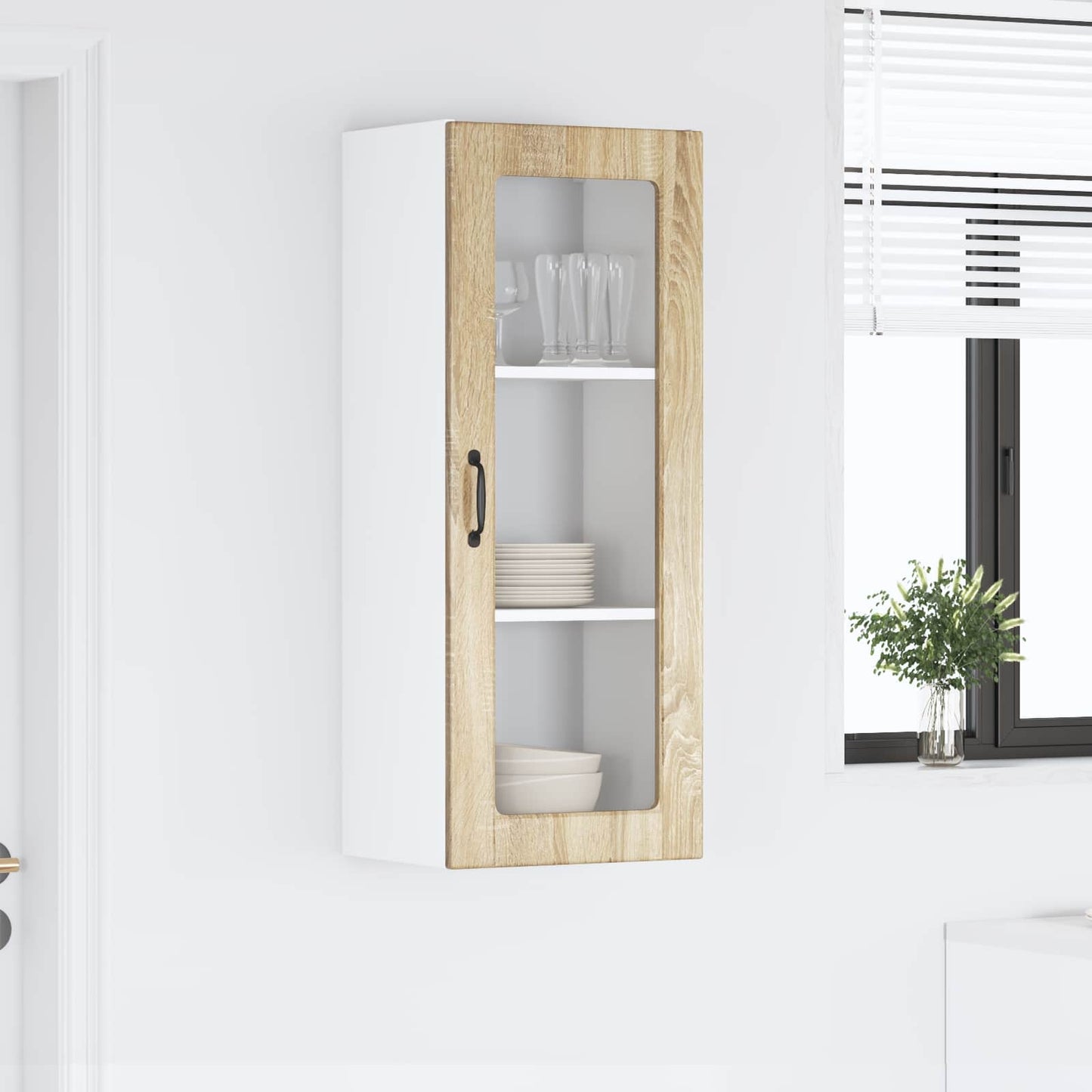 Vegghylle PORTO Sonoma eik 40 x 31 x 100 cm Konstruert tre