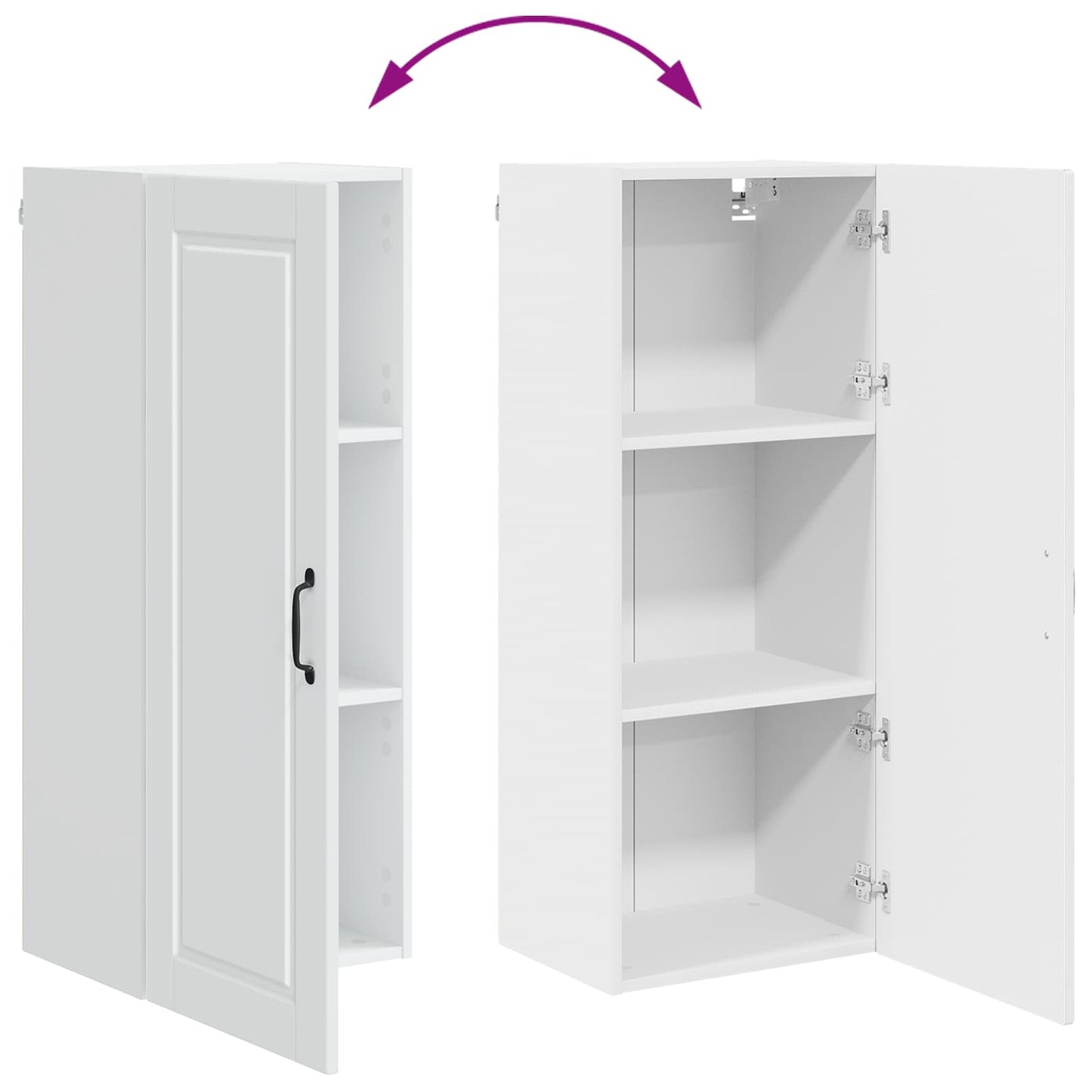 Veggskap PORTO Hvit 40 x 31 x 100 cm Konstruert tre