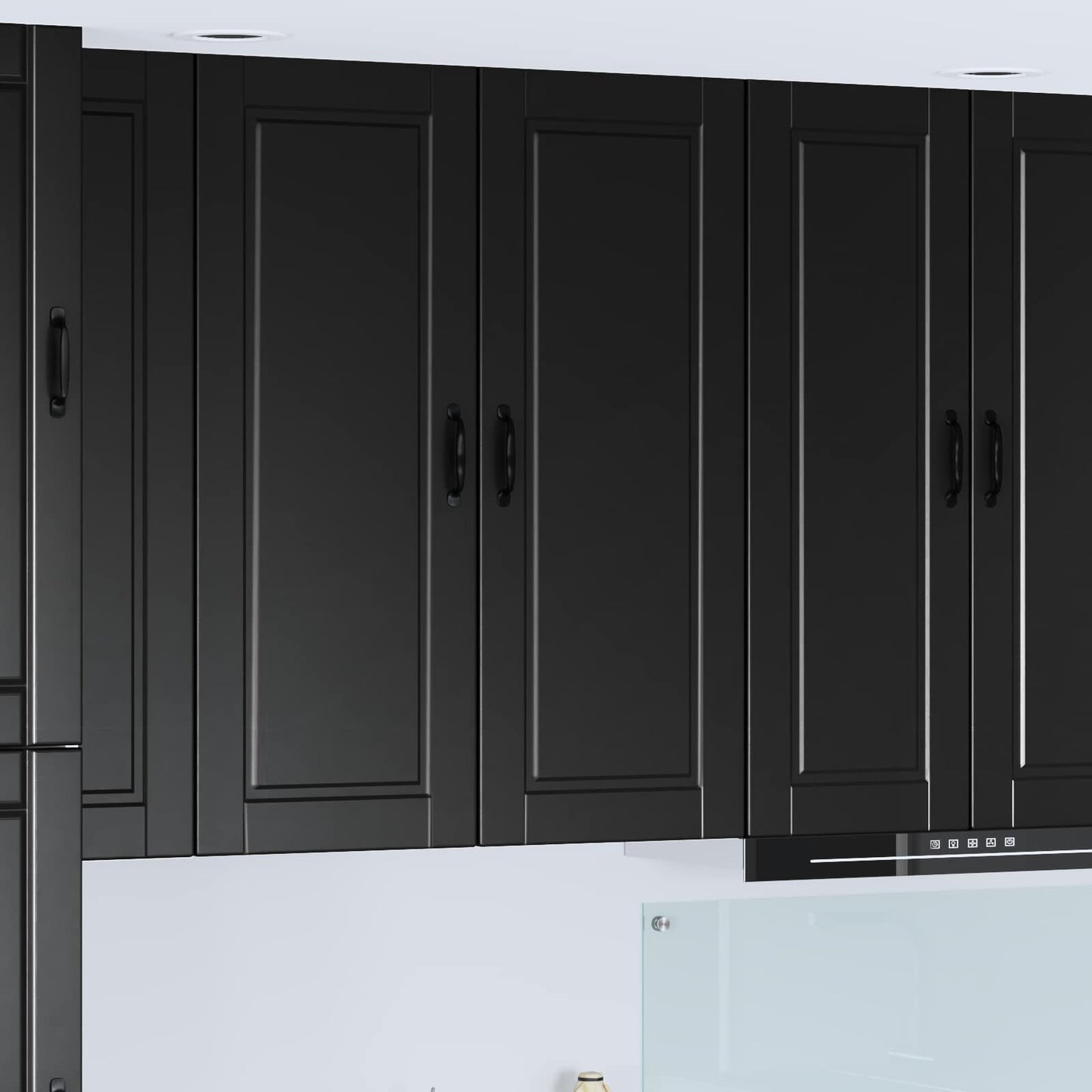 Veggskap PORTO Svart 40 x 31 x 100 cm Konstruert tre