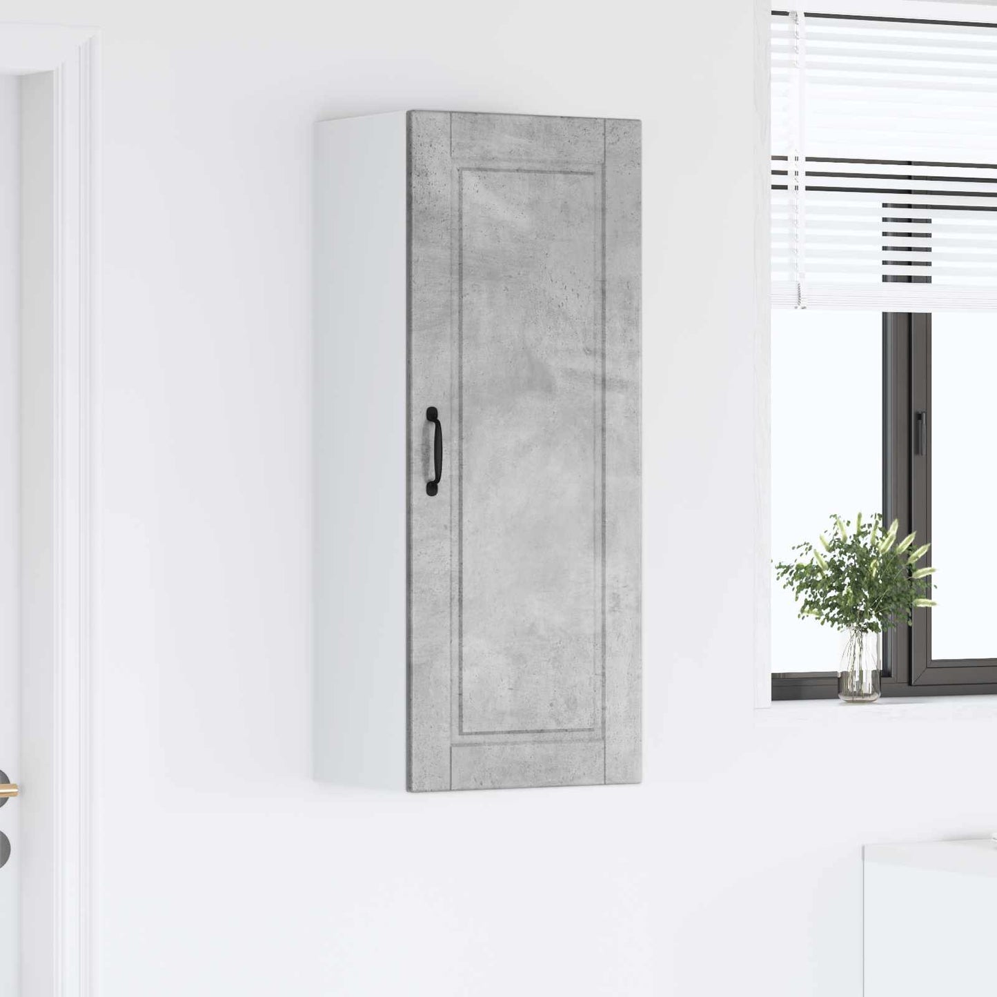 Veggskap PORTO Betonggrå 40 x 31 x 100 cm Konstruert tre