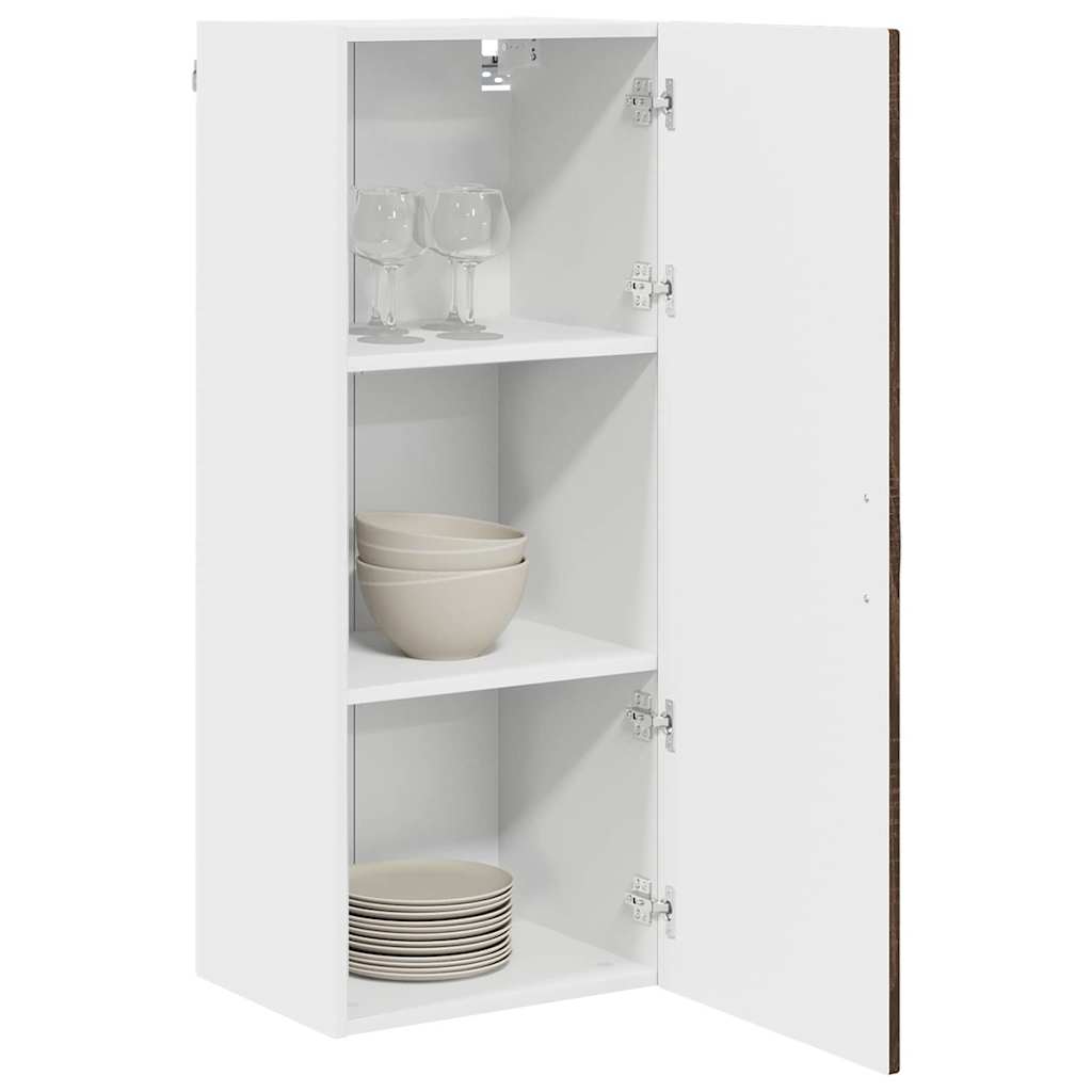 Veggskap PORTO Brun Eik 40 x 31 x 100 cm Konstruert tre