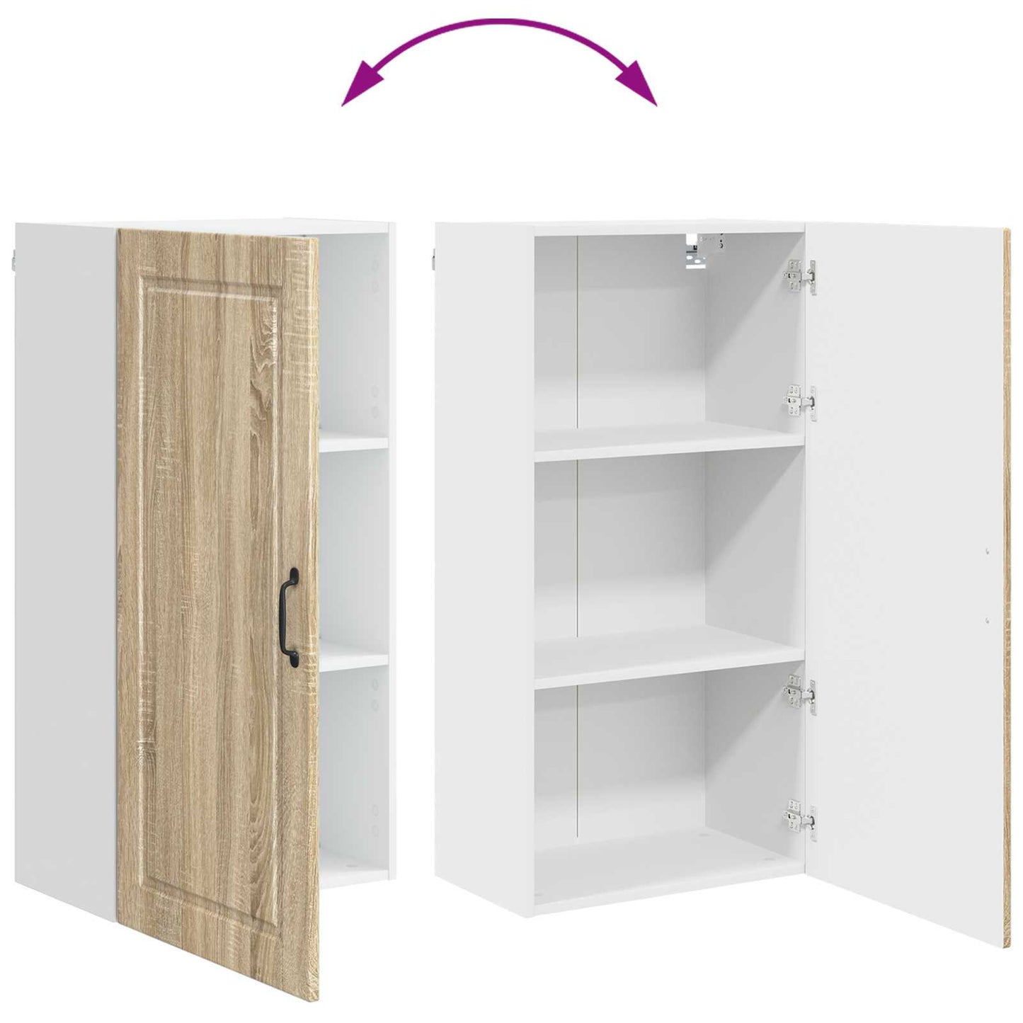 Veggskap PORTO Sonoma eik 50 x 31 x 100 cm Konstruert tre