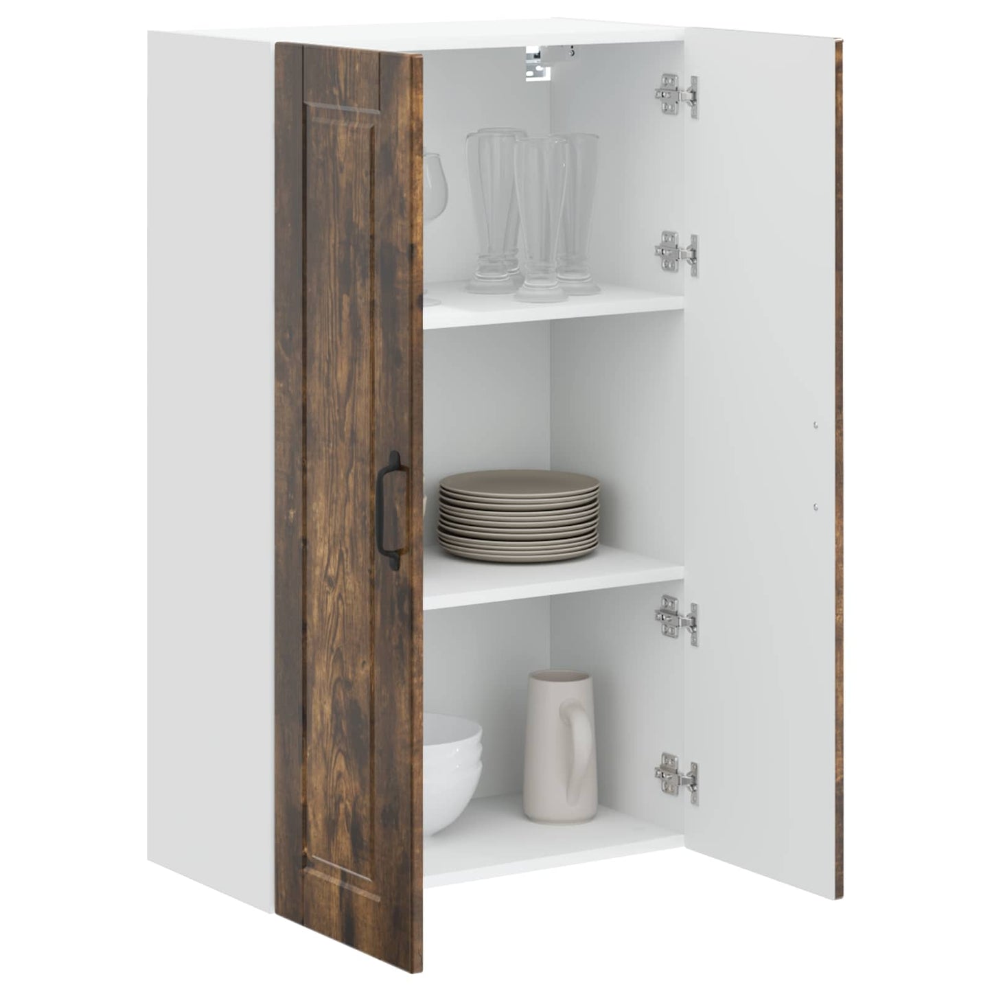 Veggskap PORTO Røkt eik 60 x 31 x 100 cm Konstruert tre