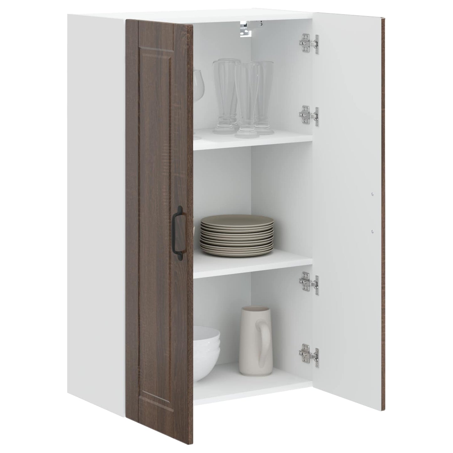Veggskap PORTO Brun Eik 60 x 31 x 100 cm Konstruert tre