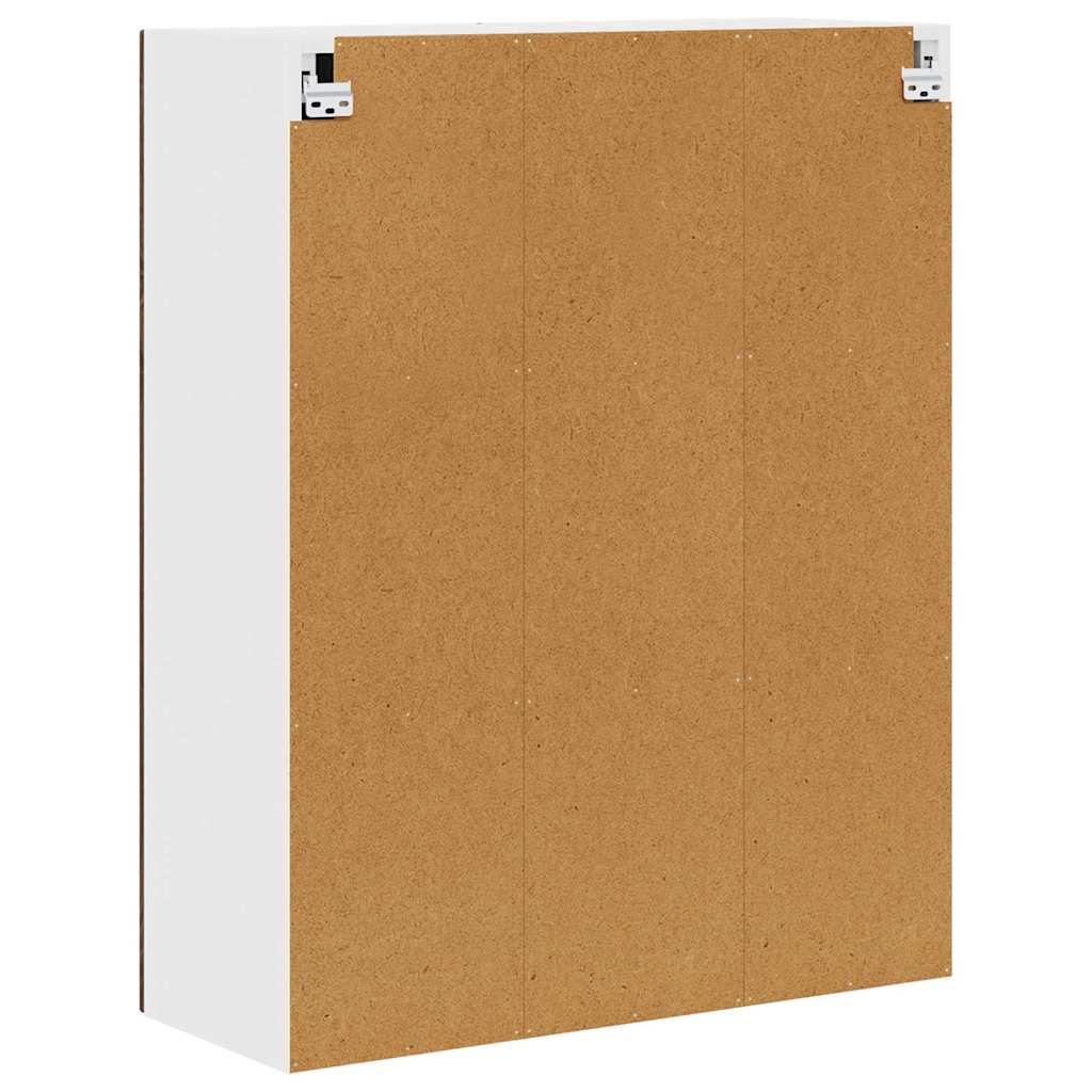 Veggskap PORTO Brun Eik 80 x 31 x 100 cm Konstruert tre