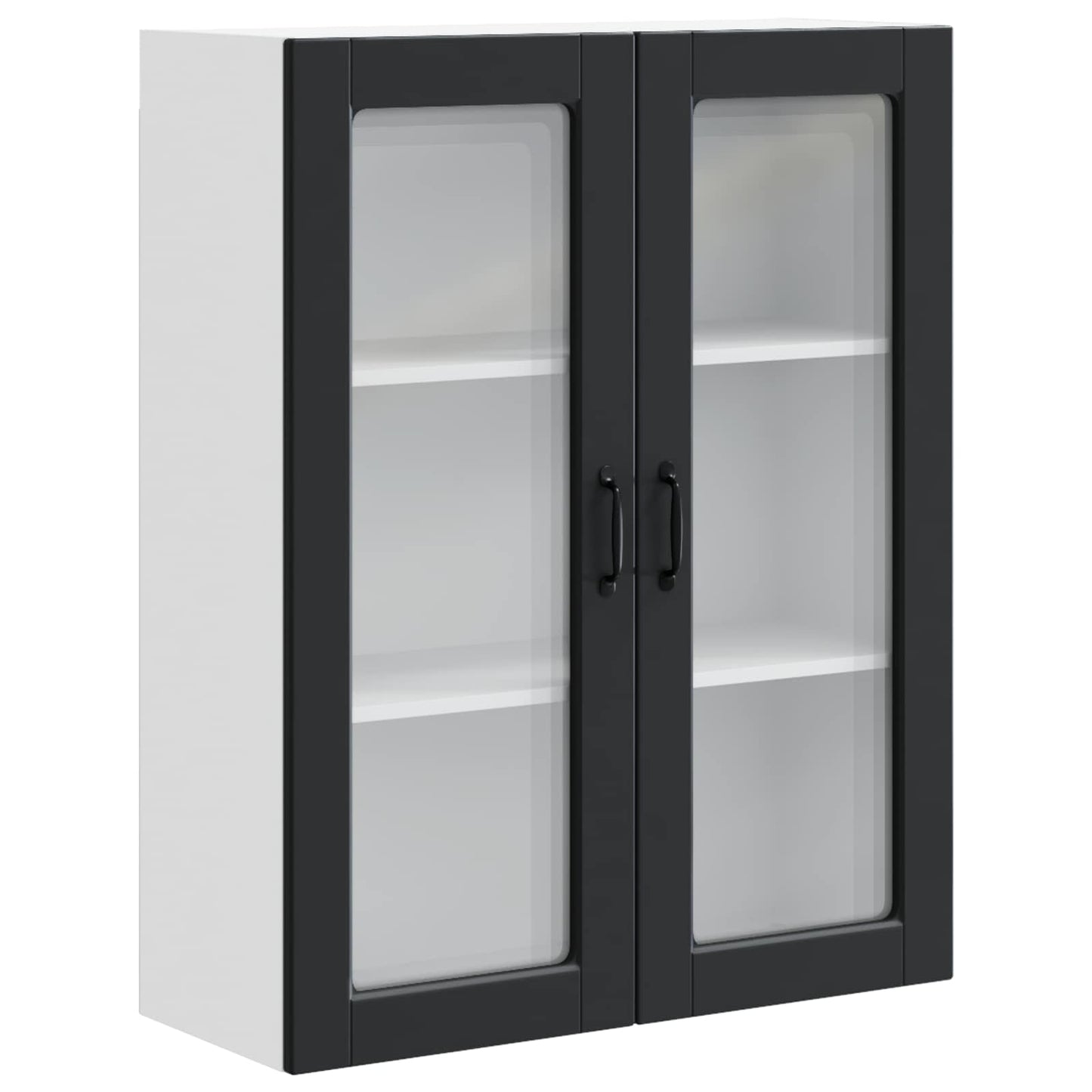 Vegghylle PORTO Svart 80 x 31 x 100 cm Konstruert tre